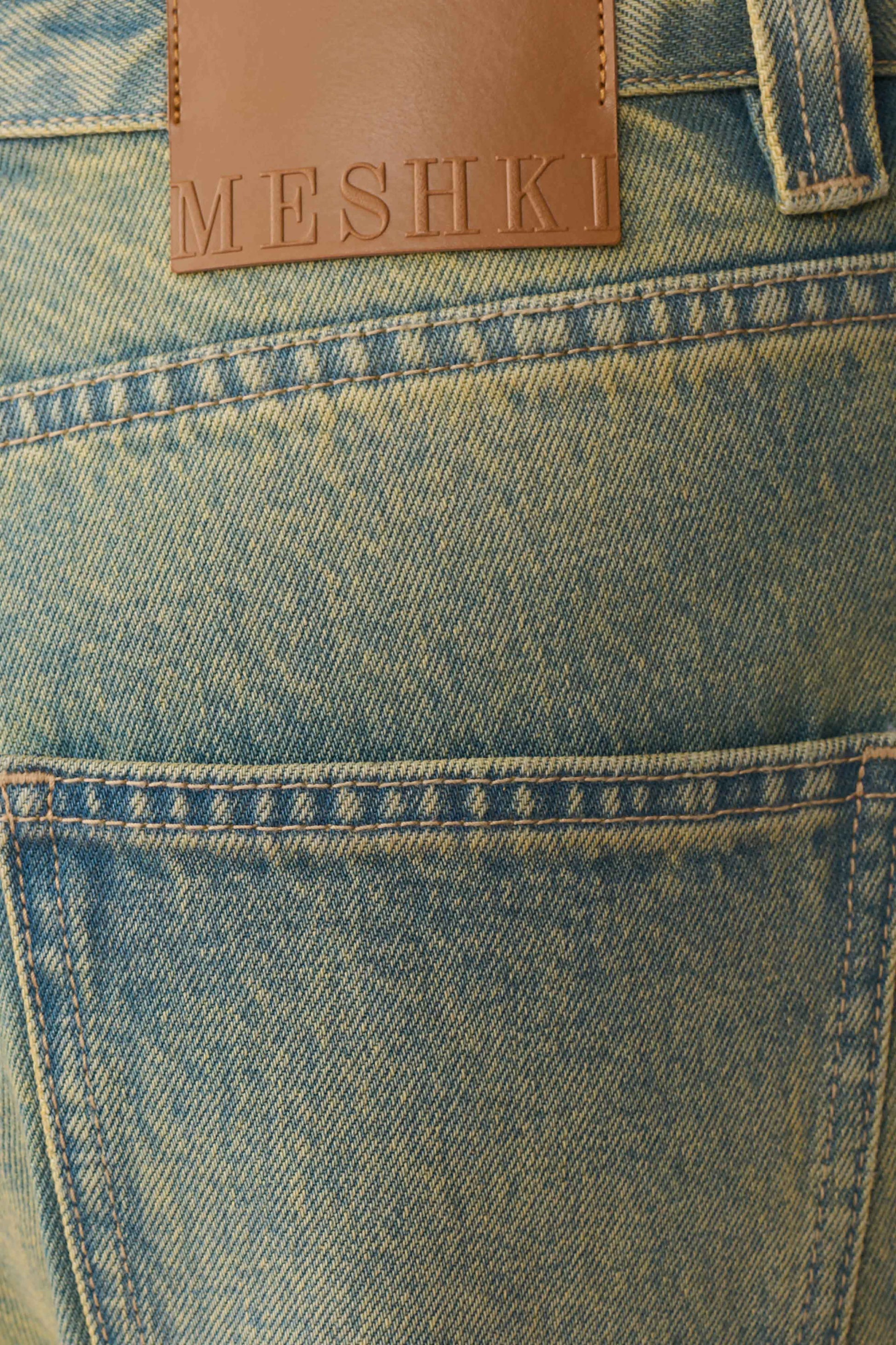 Joey Mid Rise Wide Leg Jeans - Green Wash #14