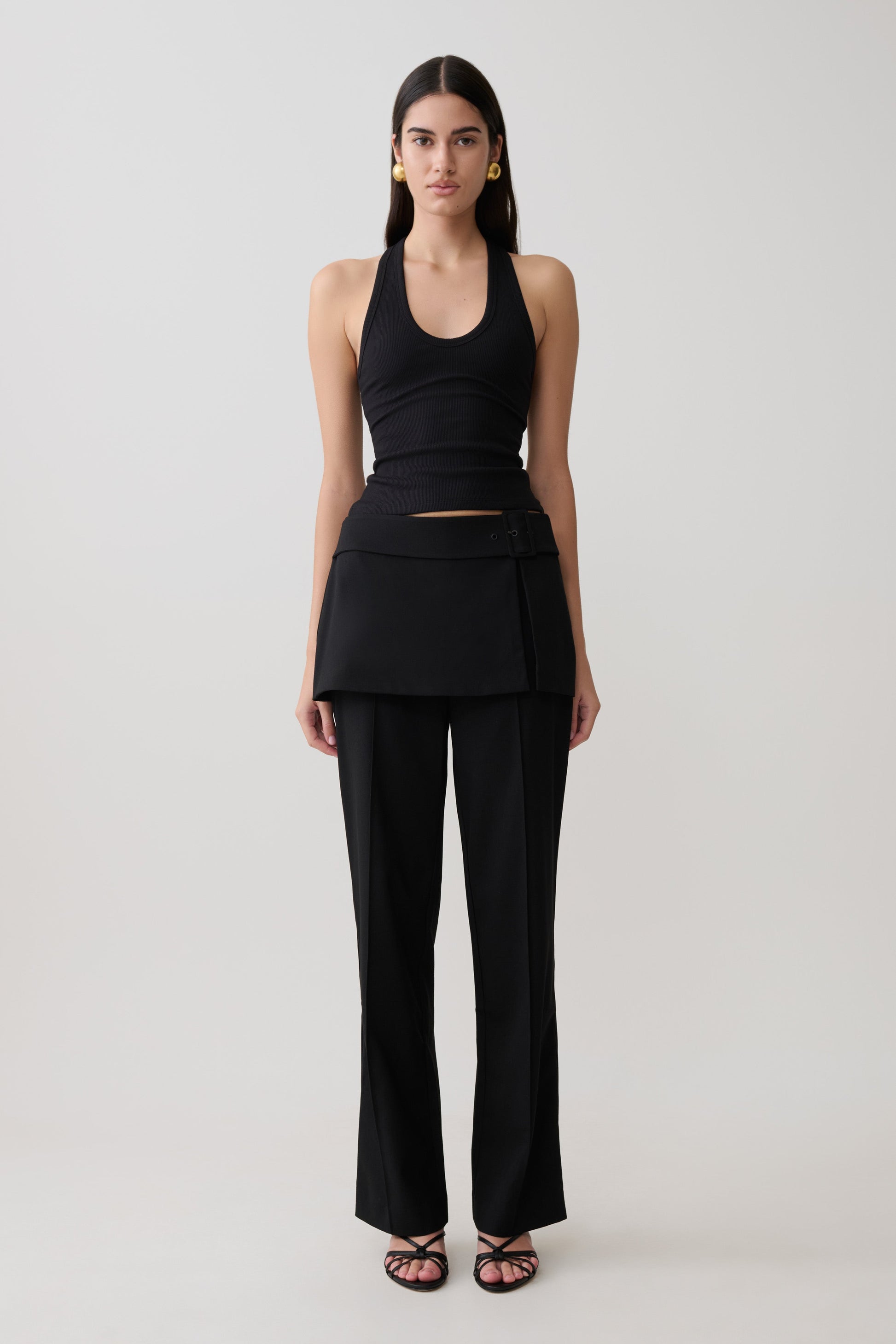 Actress Ribbed Tank - Black #4
