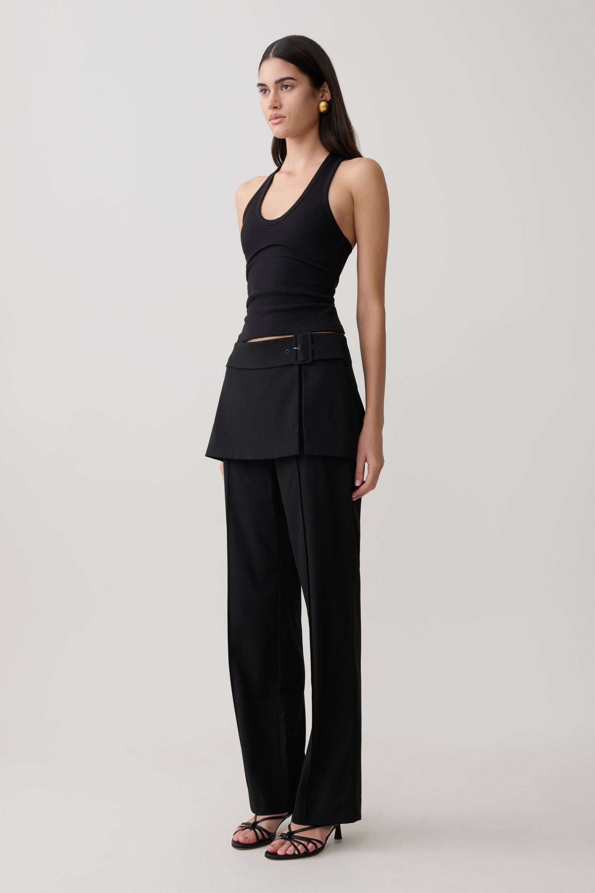 Actress Ribbed Tank - Black #5