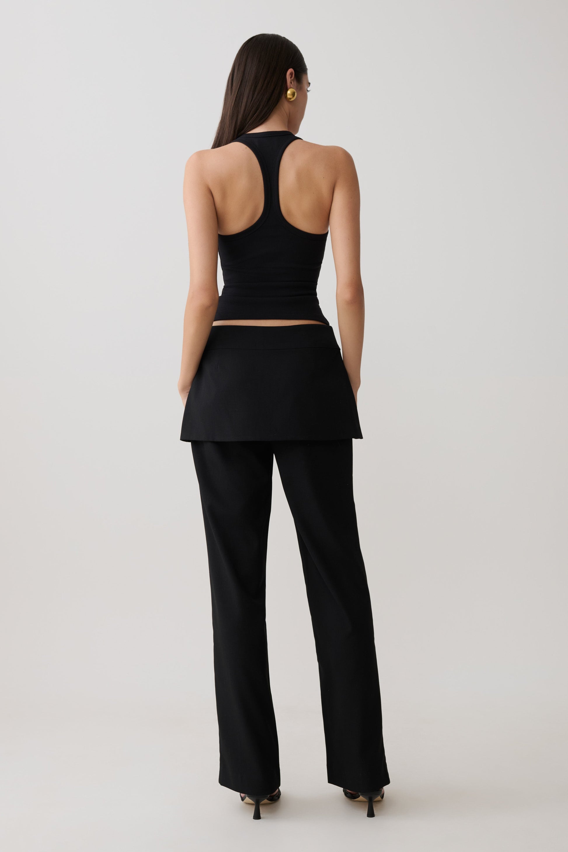 Actress Ribbed Tank - Black #7