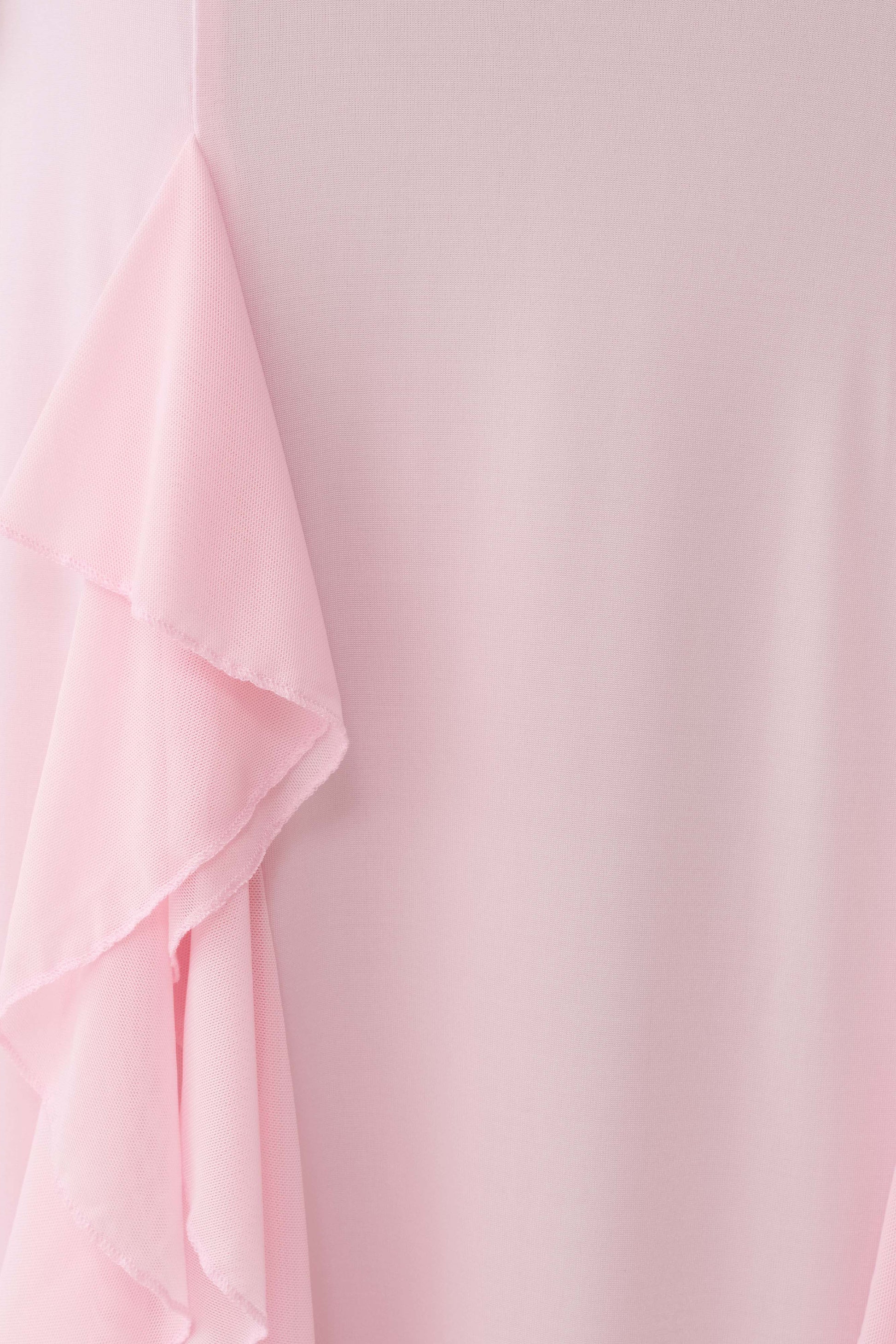 Etta Ruffle Slinky Maxi Dress - Pale Pink #7