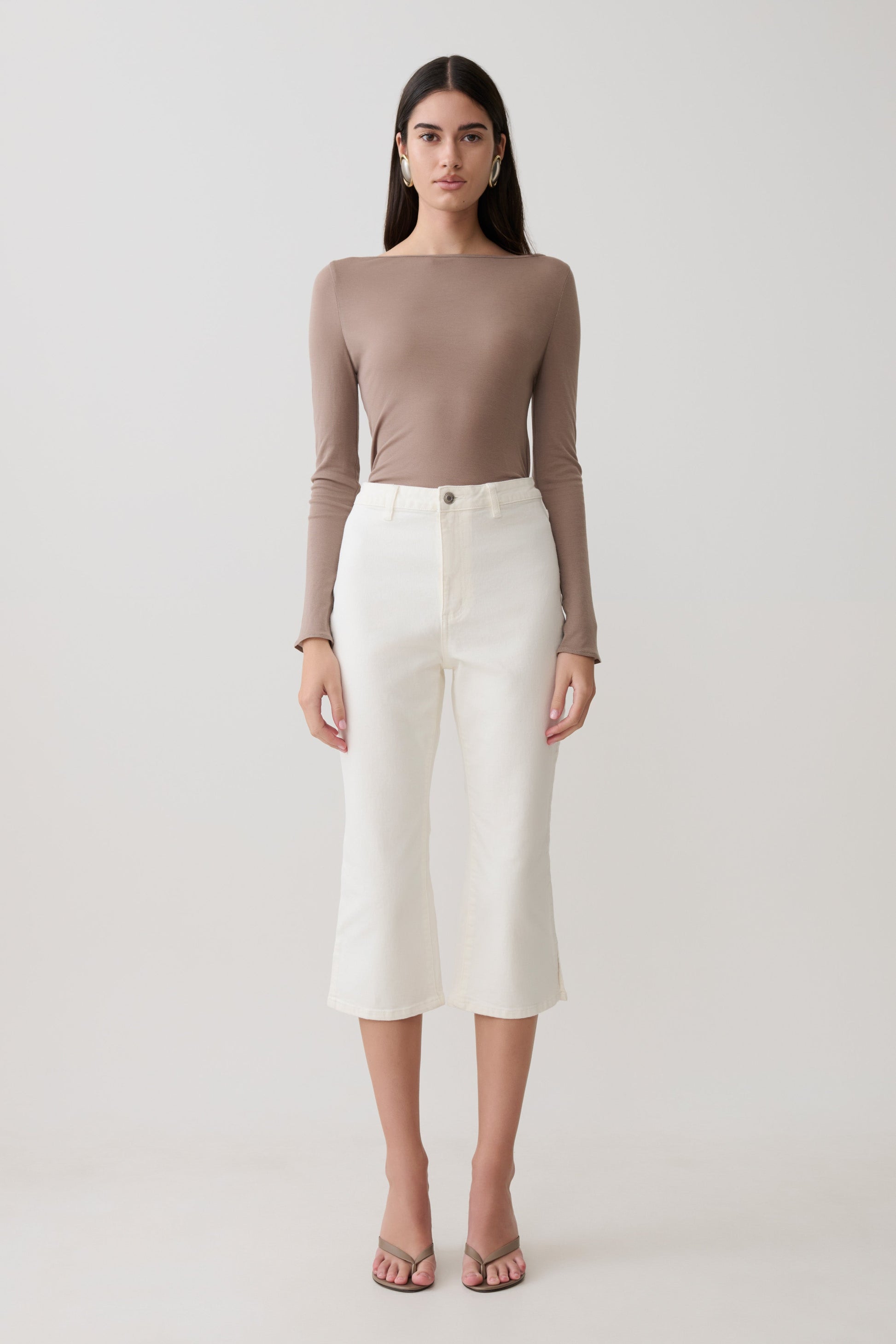 Coraline Long Sleeve Sheer Top - Neutral #5