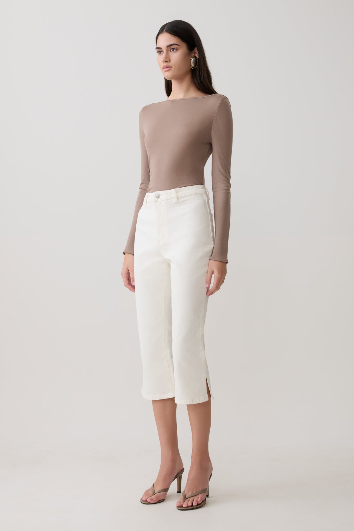 Coraline Long Sleeve Sheer Top - Neutral #3