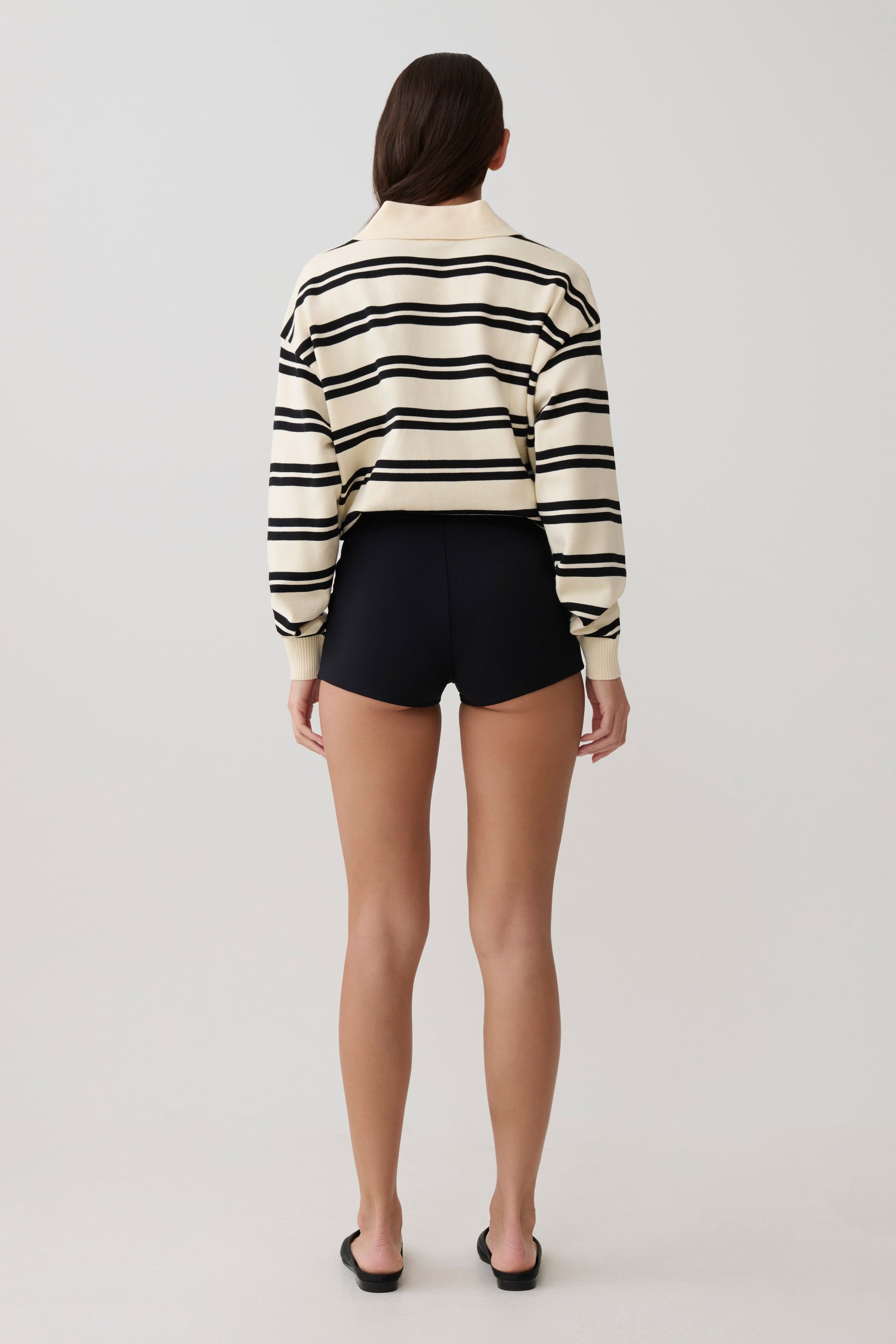 Philly Stripe Long Sleeve Knit Jumper - Ivory/Black #7