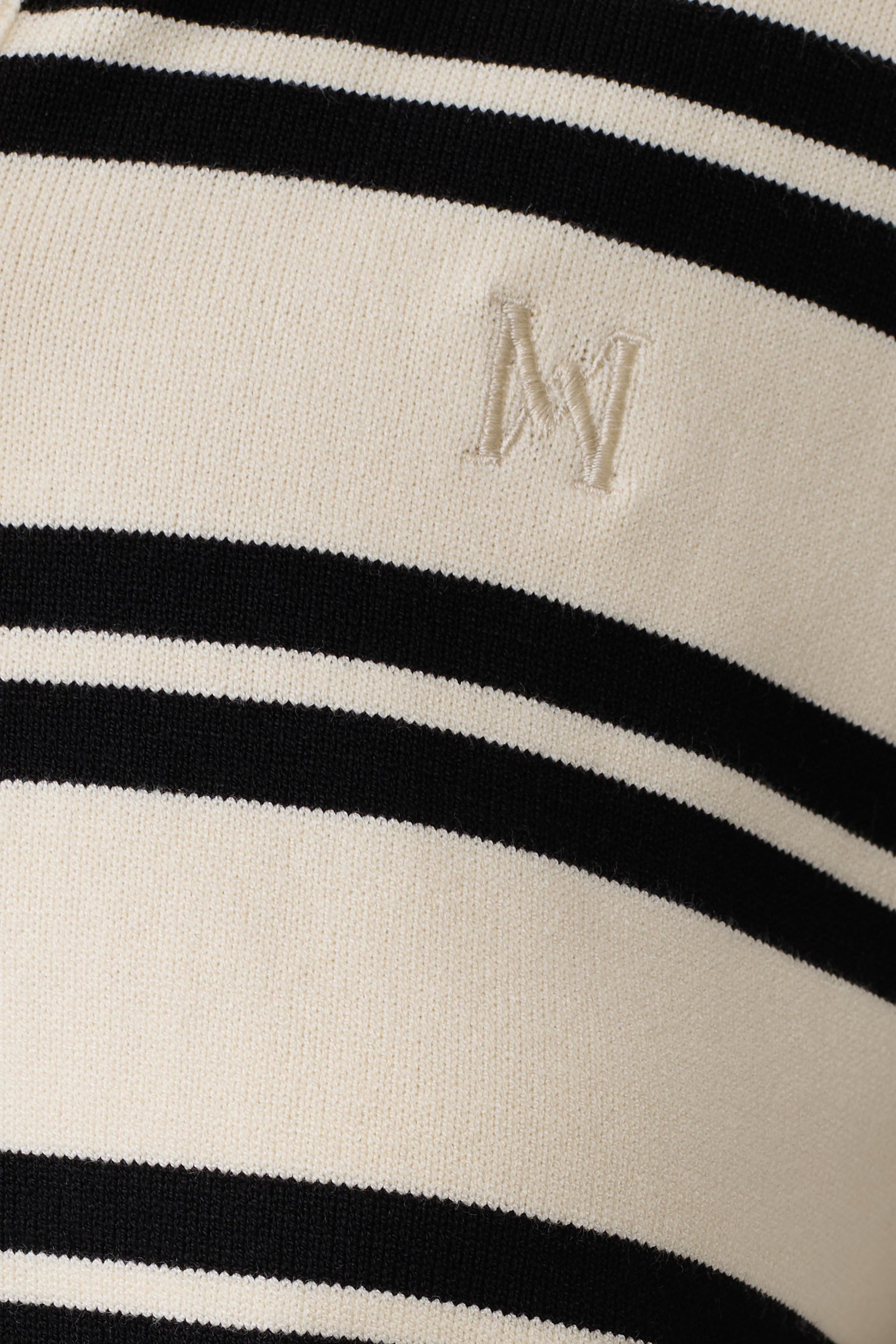Philly Stripe Long Sleeve Knit Jumper - Ivory/Black #9