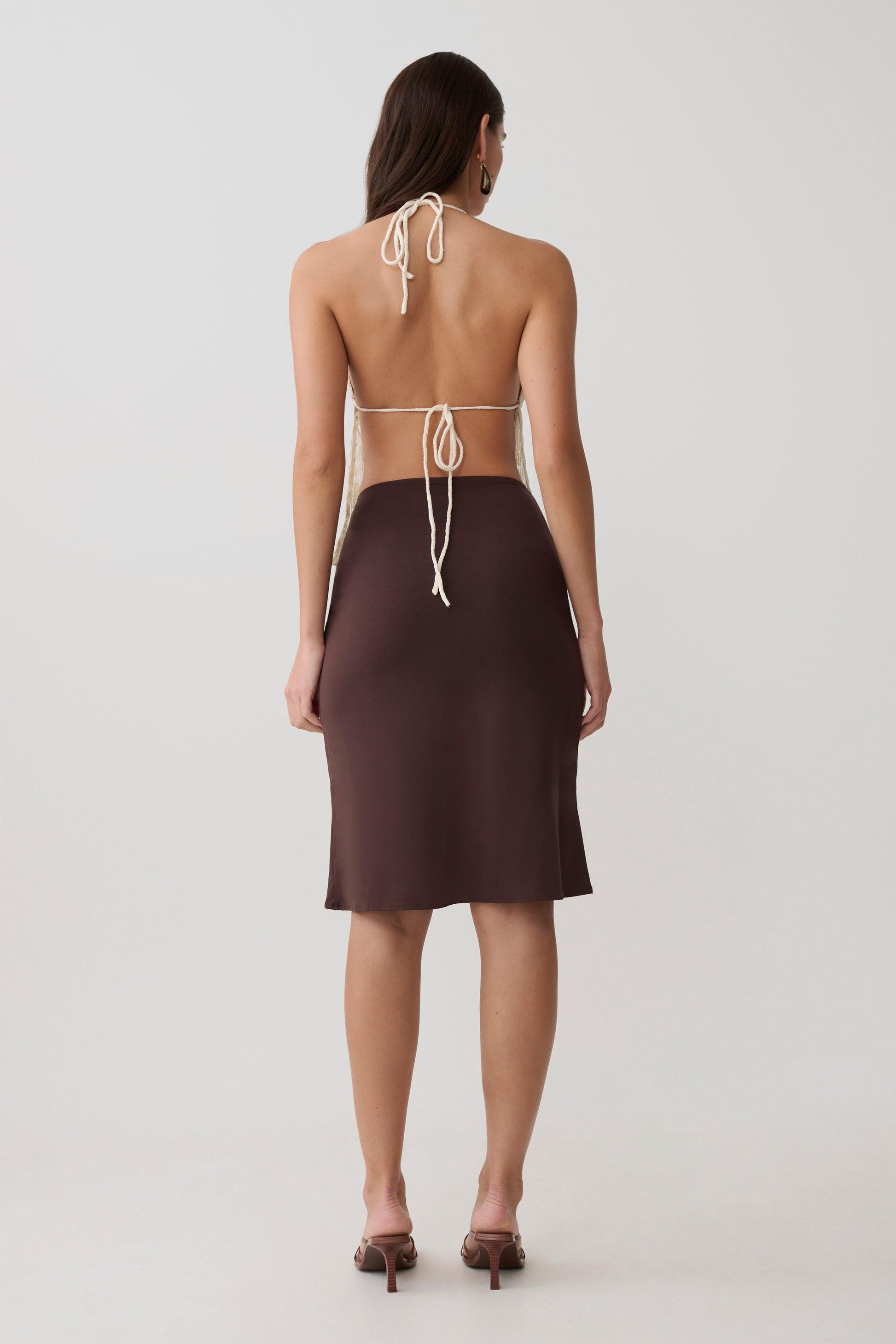 Greer Knee Length Skirt - Espresso #2