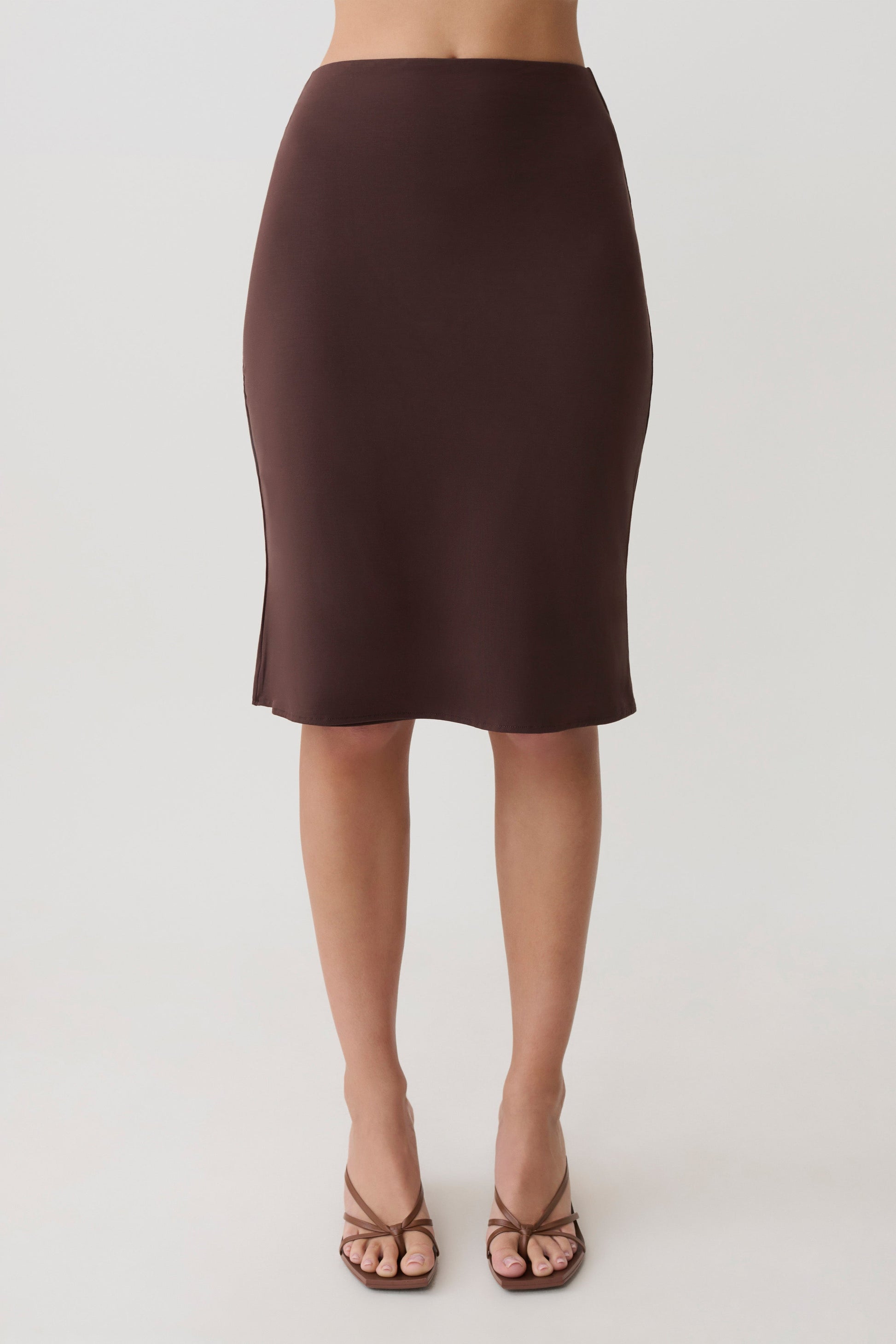 Greer Knee Length Skirt - Espresso #8