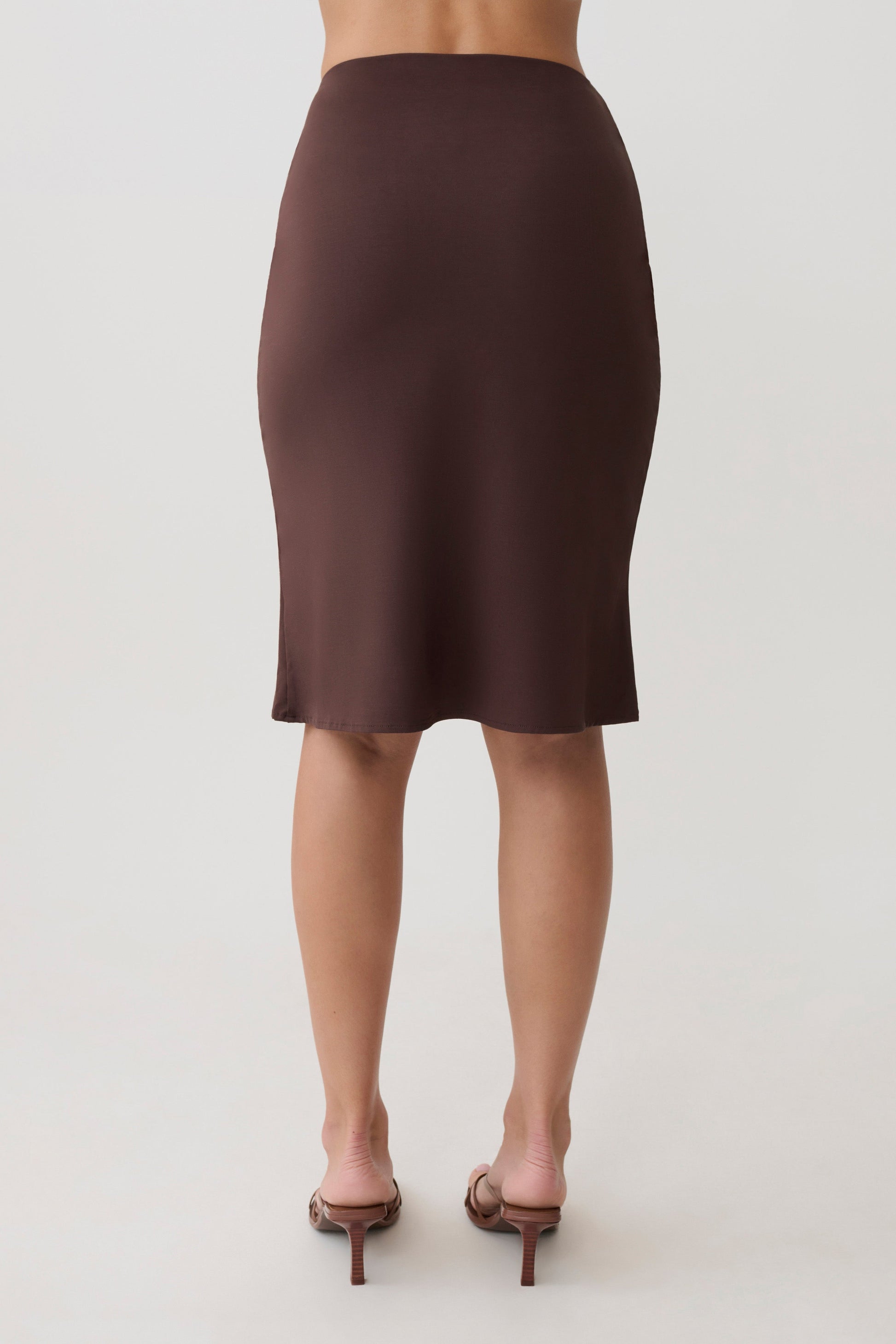 Greer Knee Length Skirt - Espresso #7