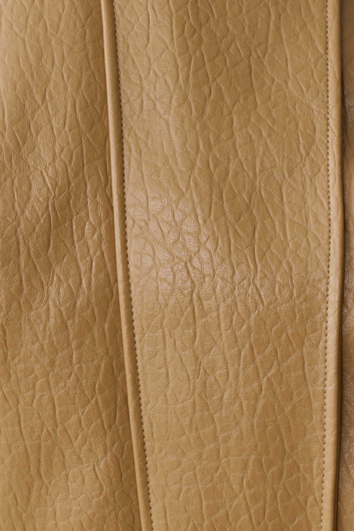 Paige Faux Leather Cropped Jacket - Beige #8