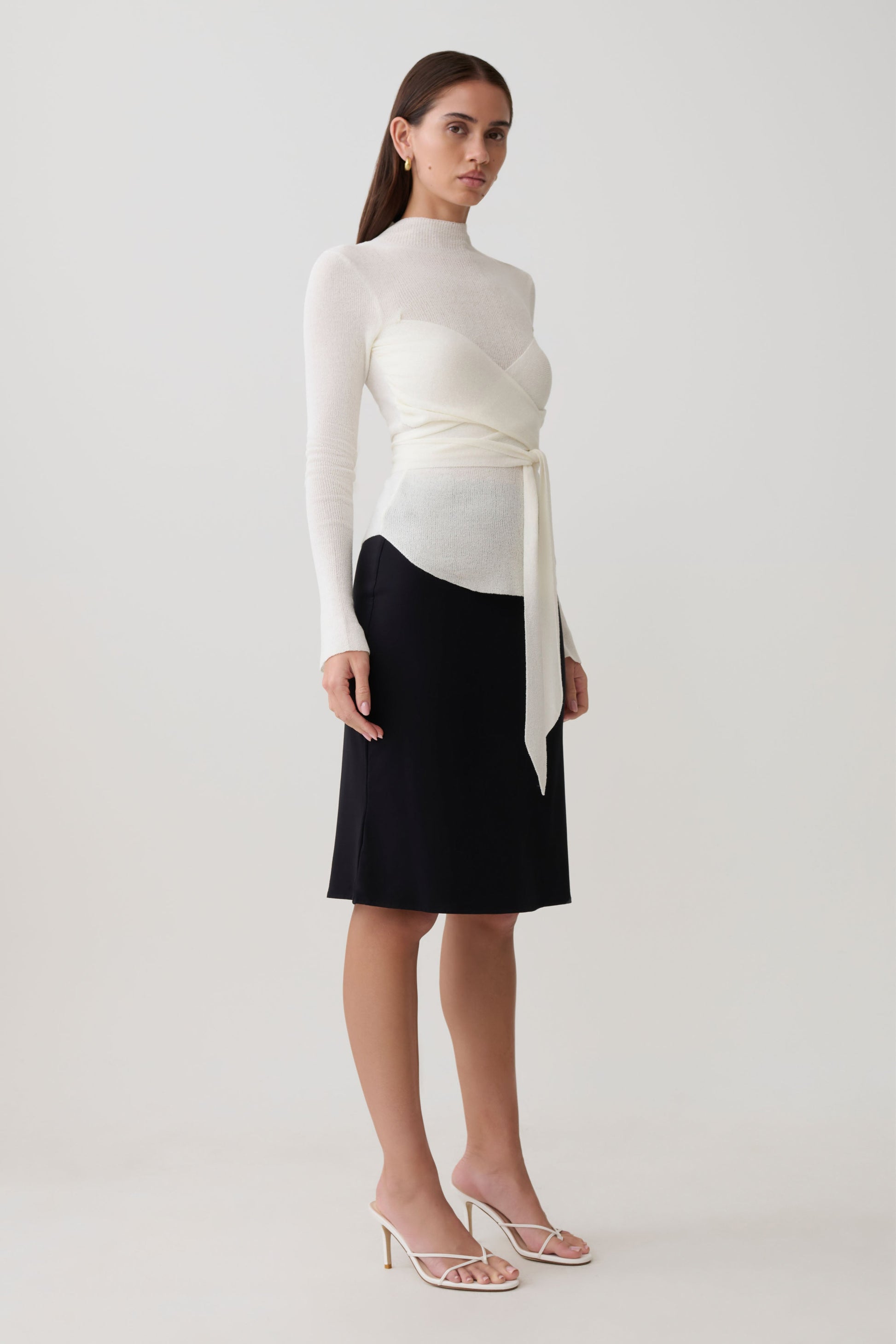Lawson Wrap Knit Long Sleeve Top - White #5