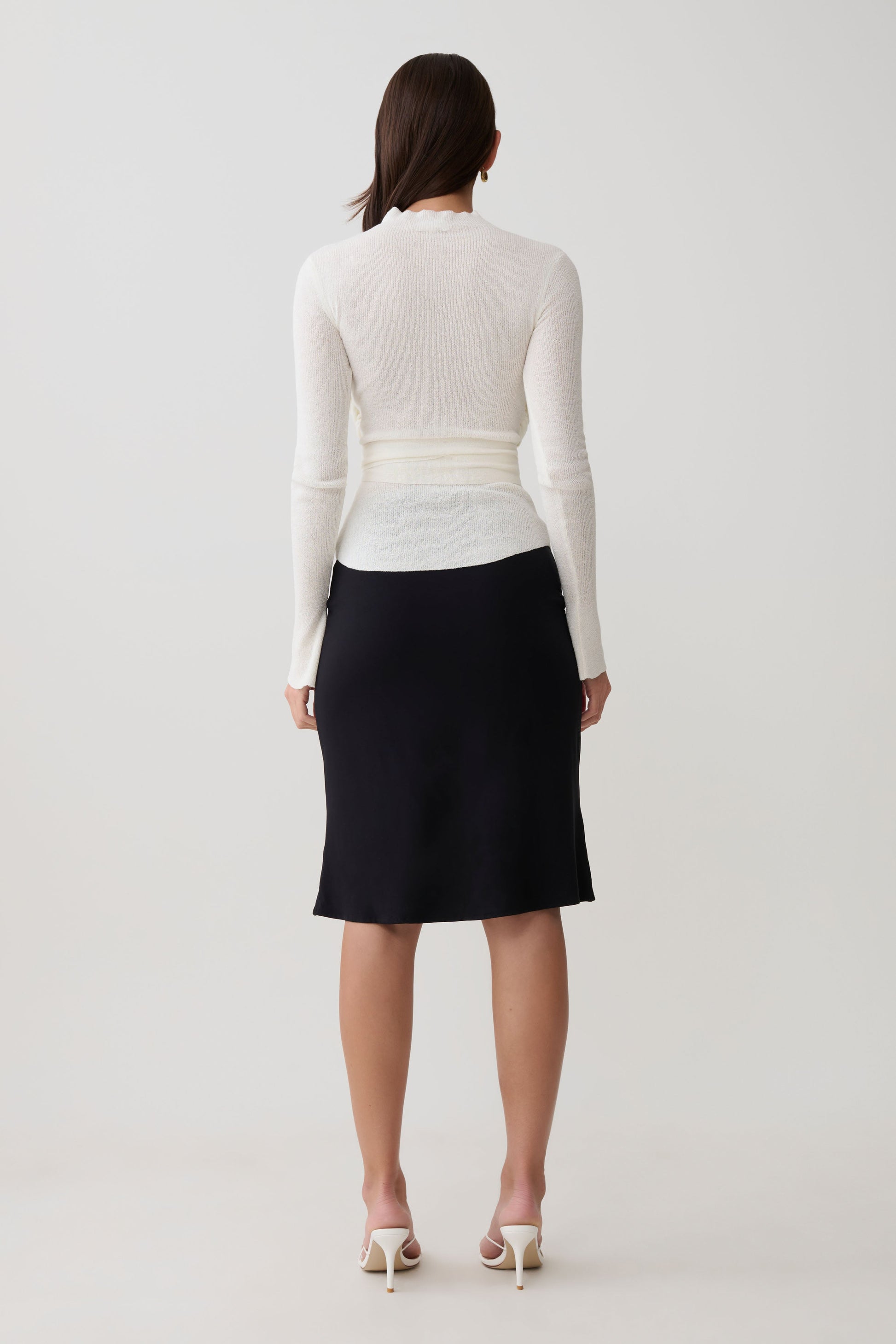 Lawson Wrap Knit Long Sleeve Top - White #6