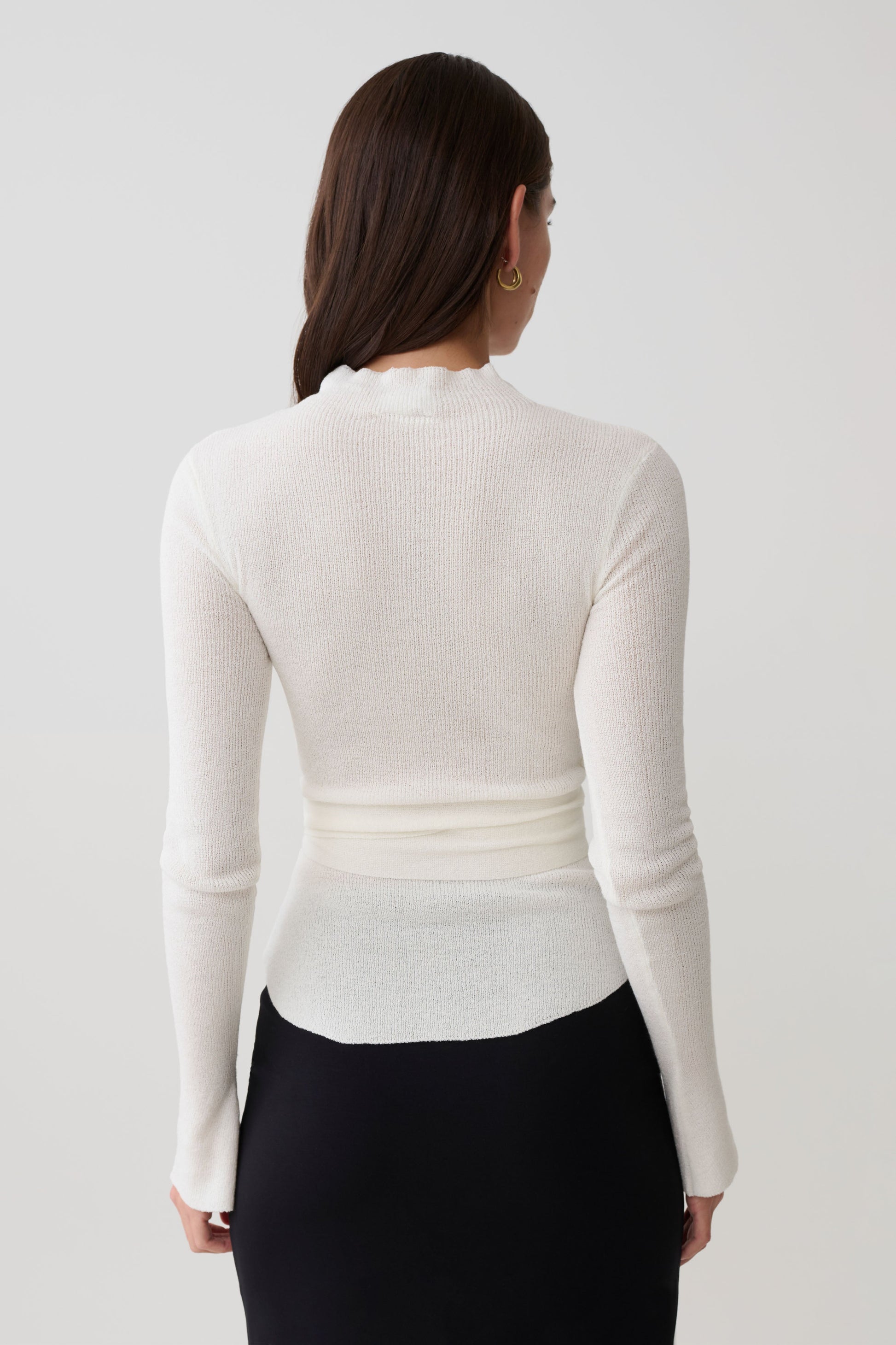 Lawson Wrap Knit Long Sleeve Top - White #2
