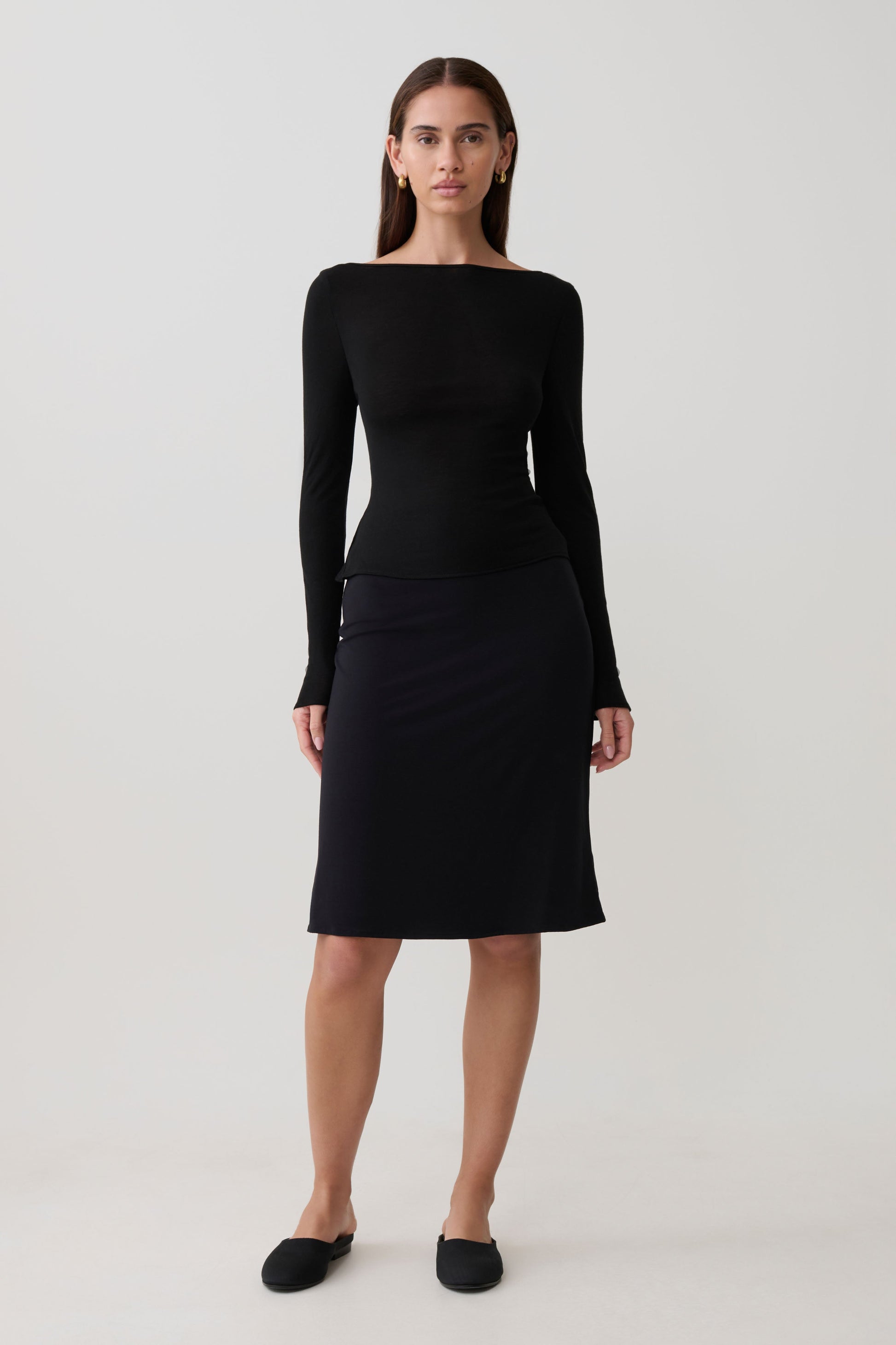 Coraline Long Sleeve Sheer Top - Black #7