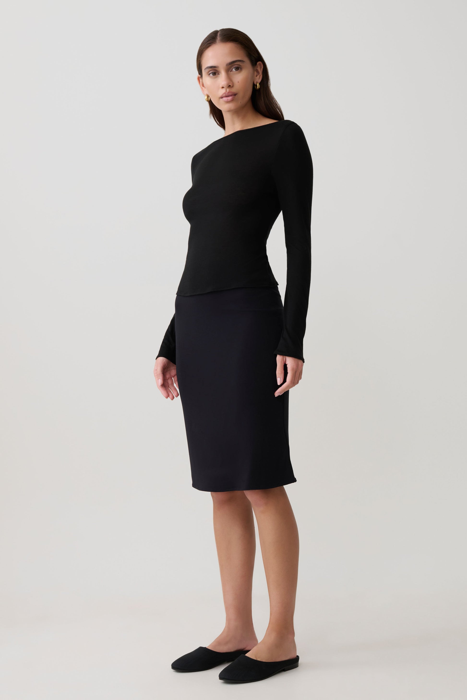 Coraline Long Sleeve Sheer Top - Black #4