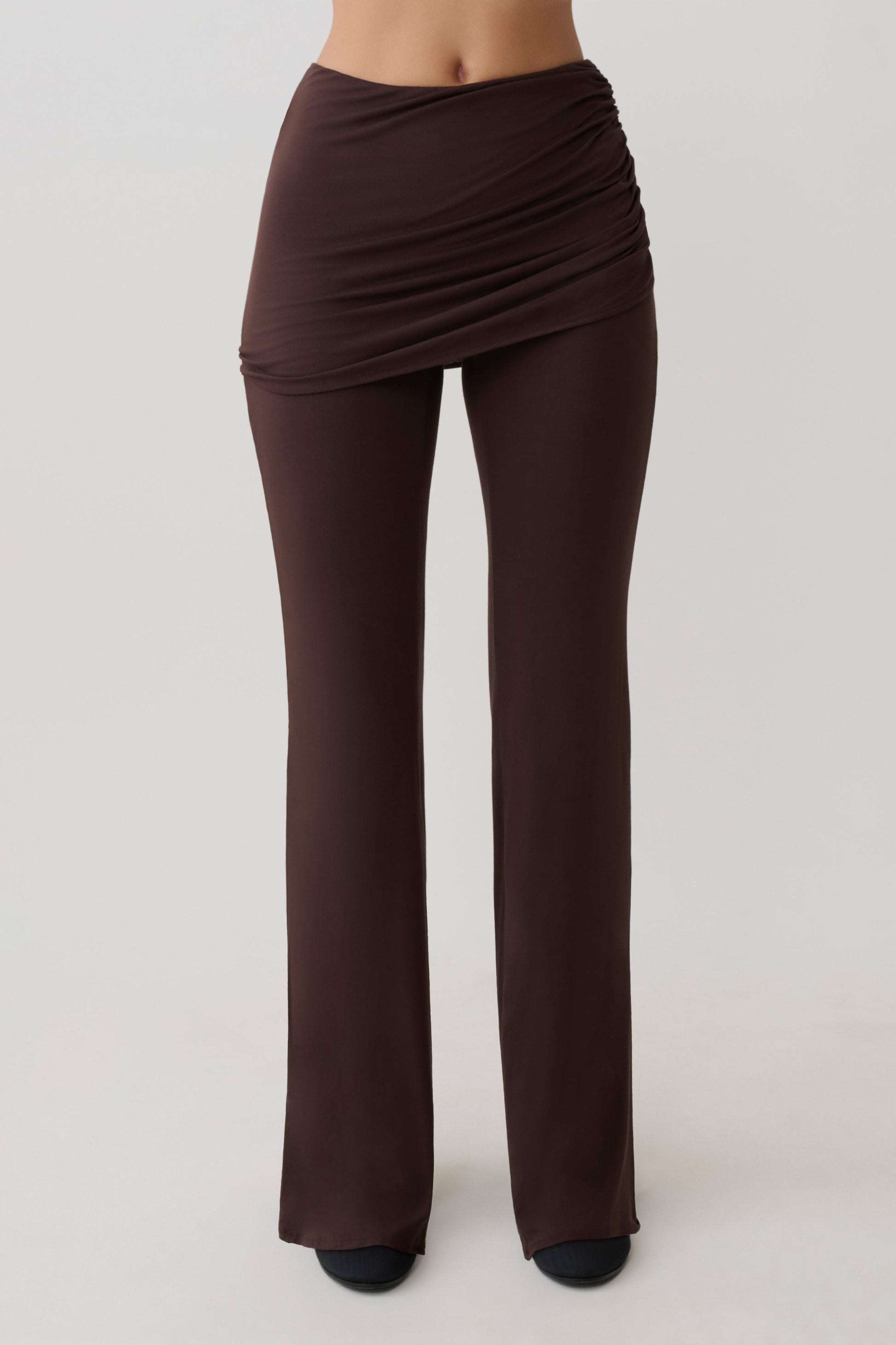 Keaton Modal Straight Leg Overlay Pant - Espresso #8
