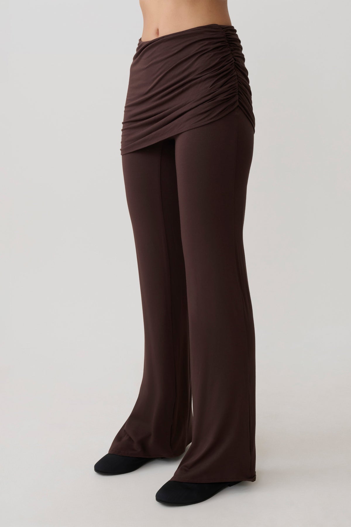 Keaton Modal Straight Leg Overlay Pant - Espresso #6