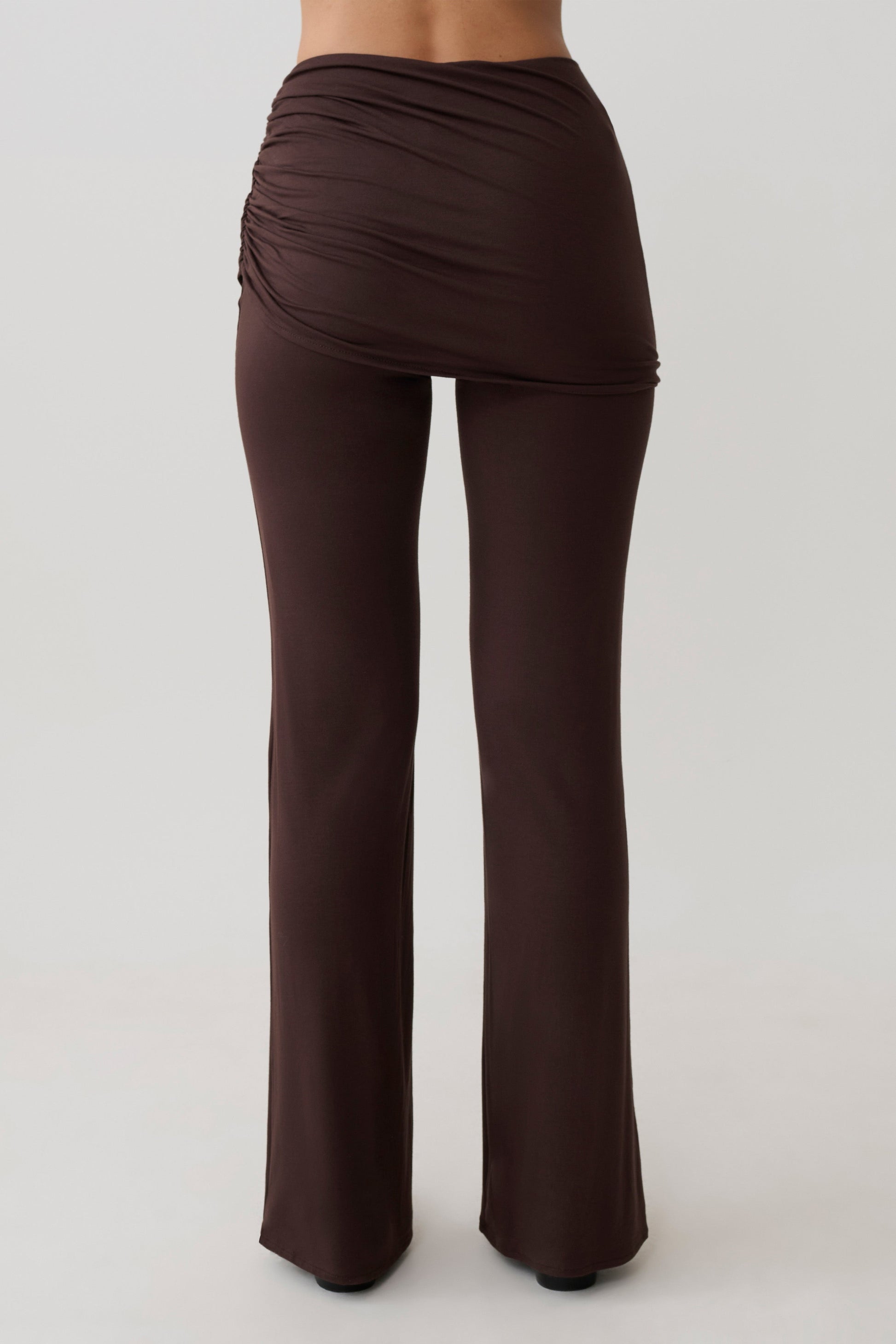 Keaton Modal Straight Leg Overlay Pant - Espresso #7