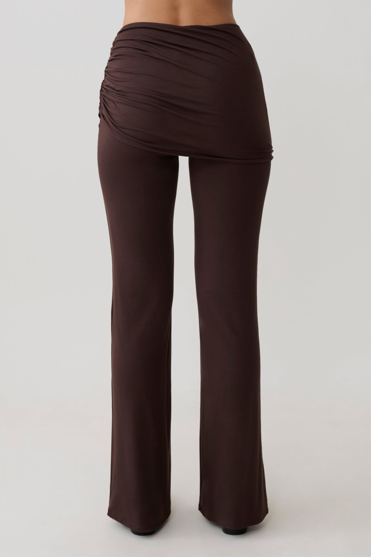 Keaton Modal Straight Leg Overlay Pant - Espresso