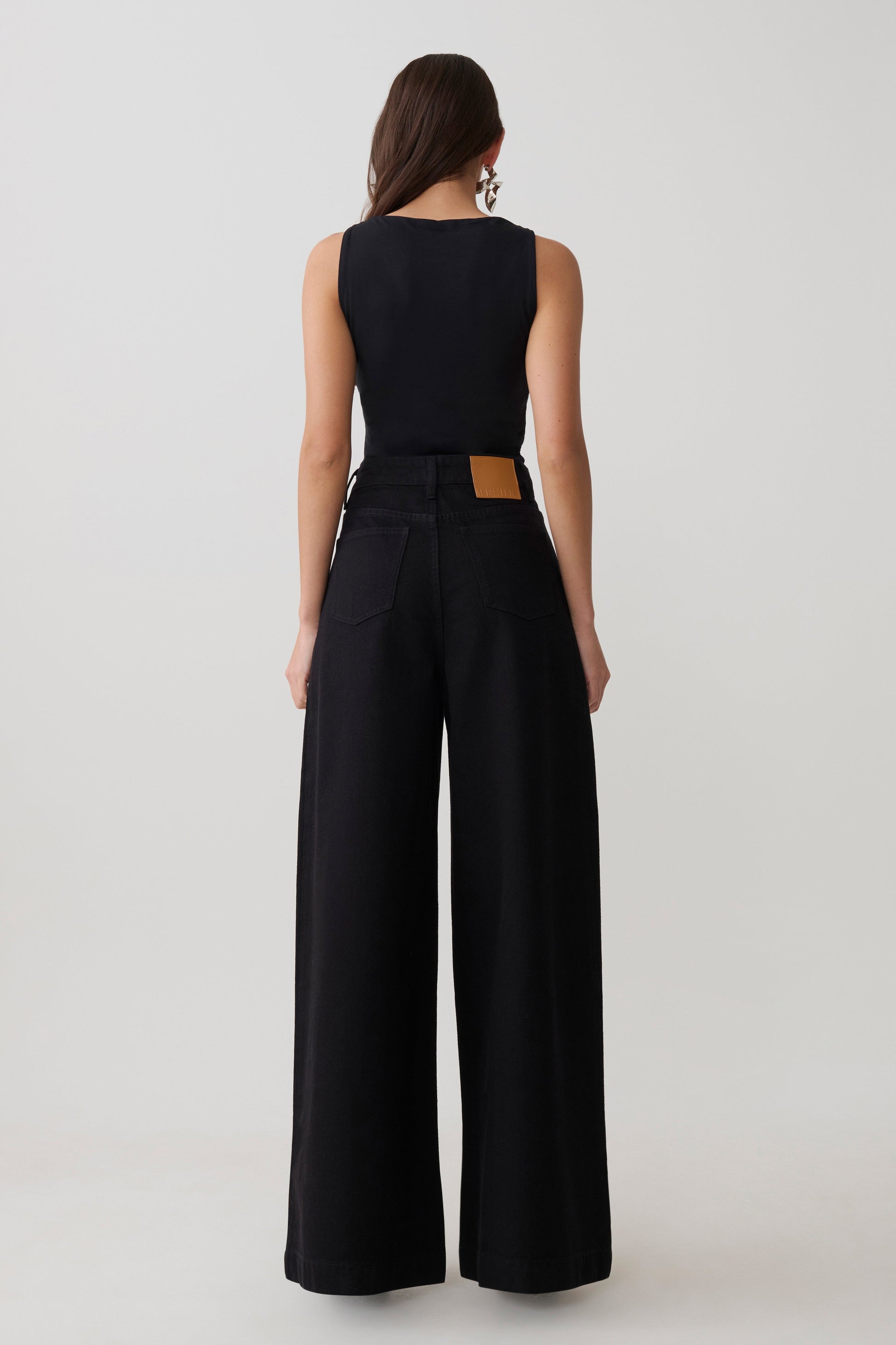 Bobby Oversized Jean With Front Pleat - Black #2