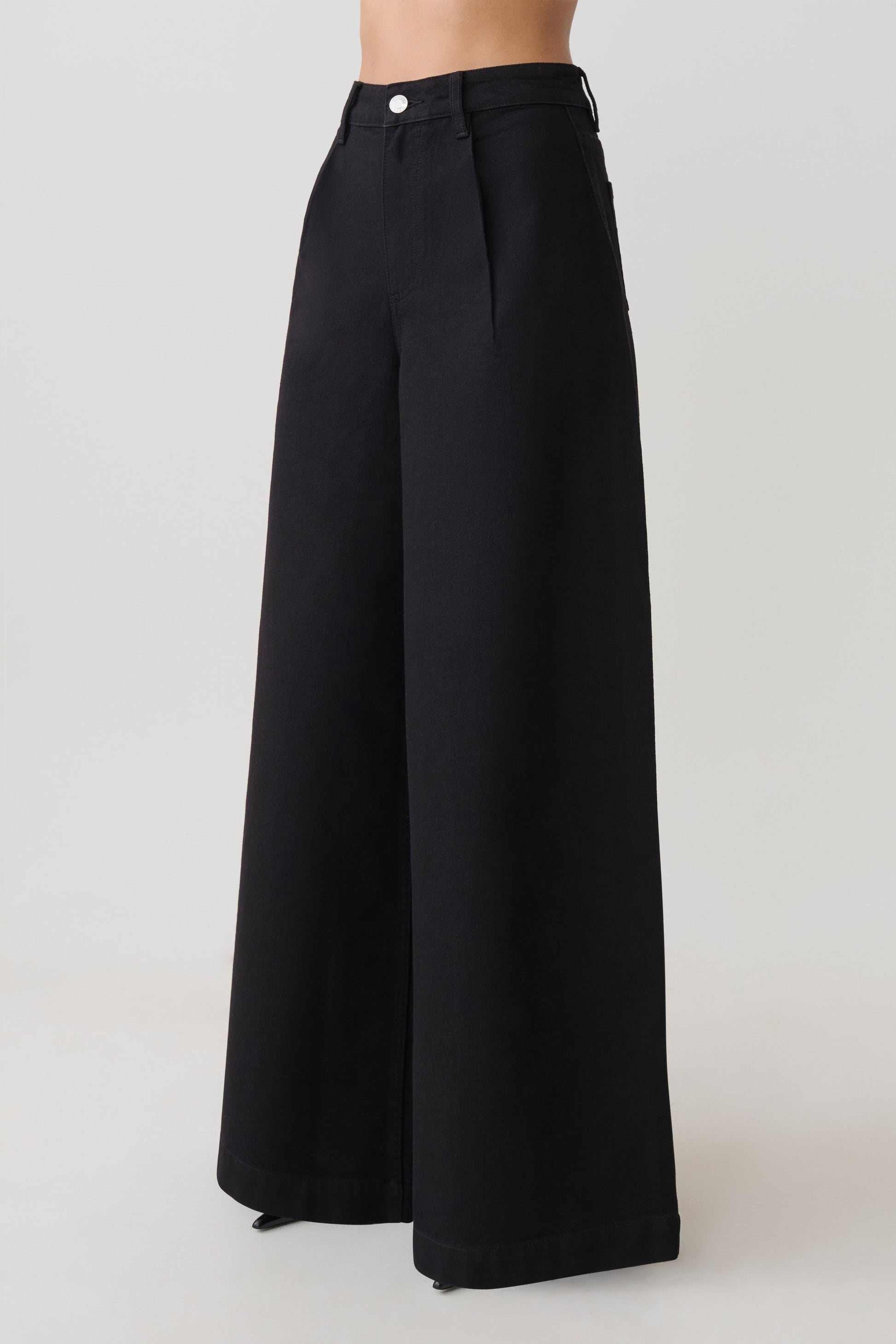 Bobby Oversized Jean With Front Pleat - Black #4