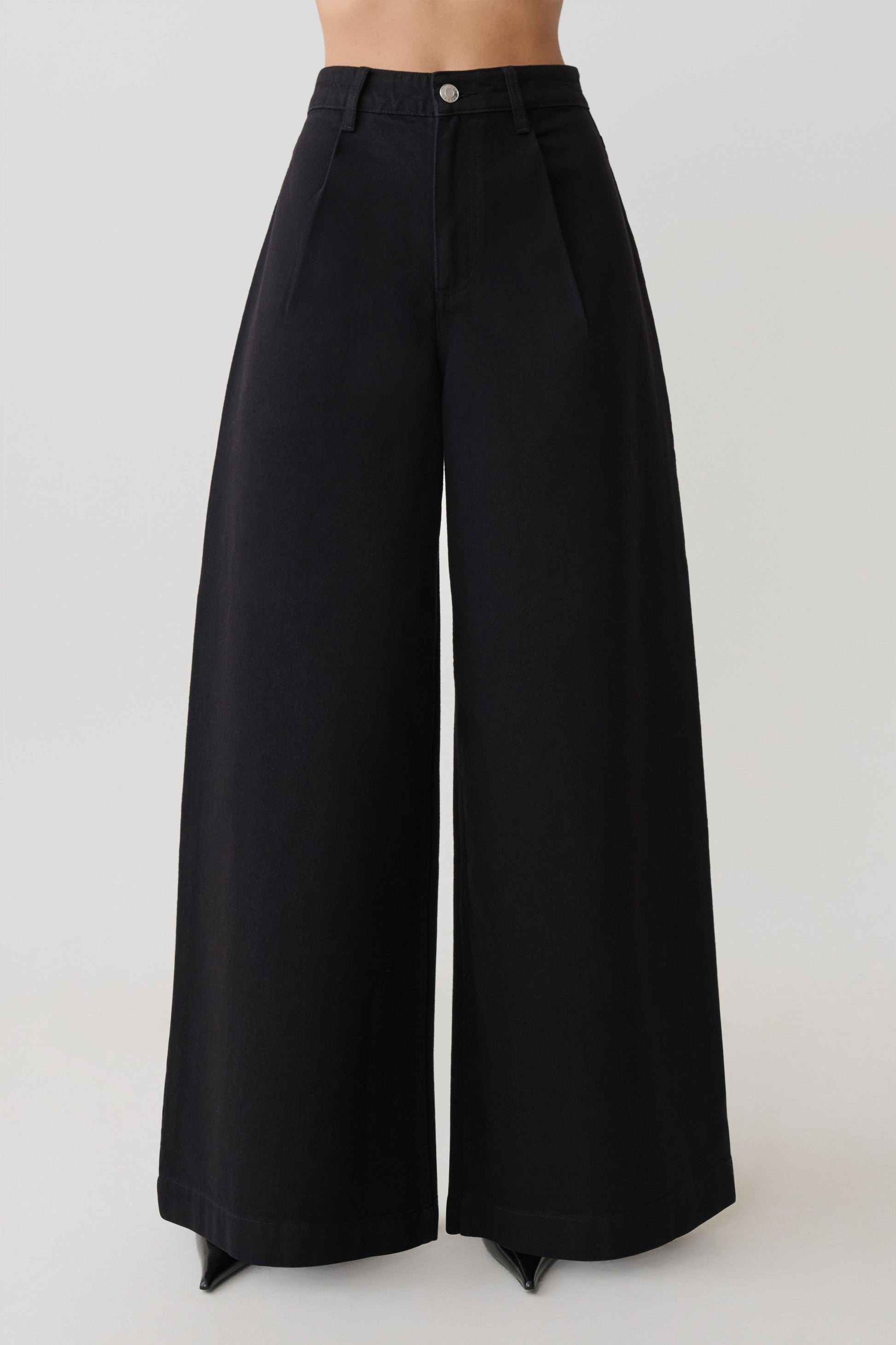 Bobby Oversized Jean With Front Pleat - Black #6
