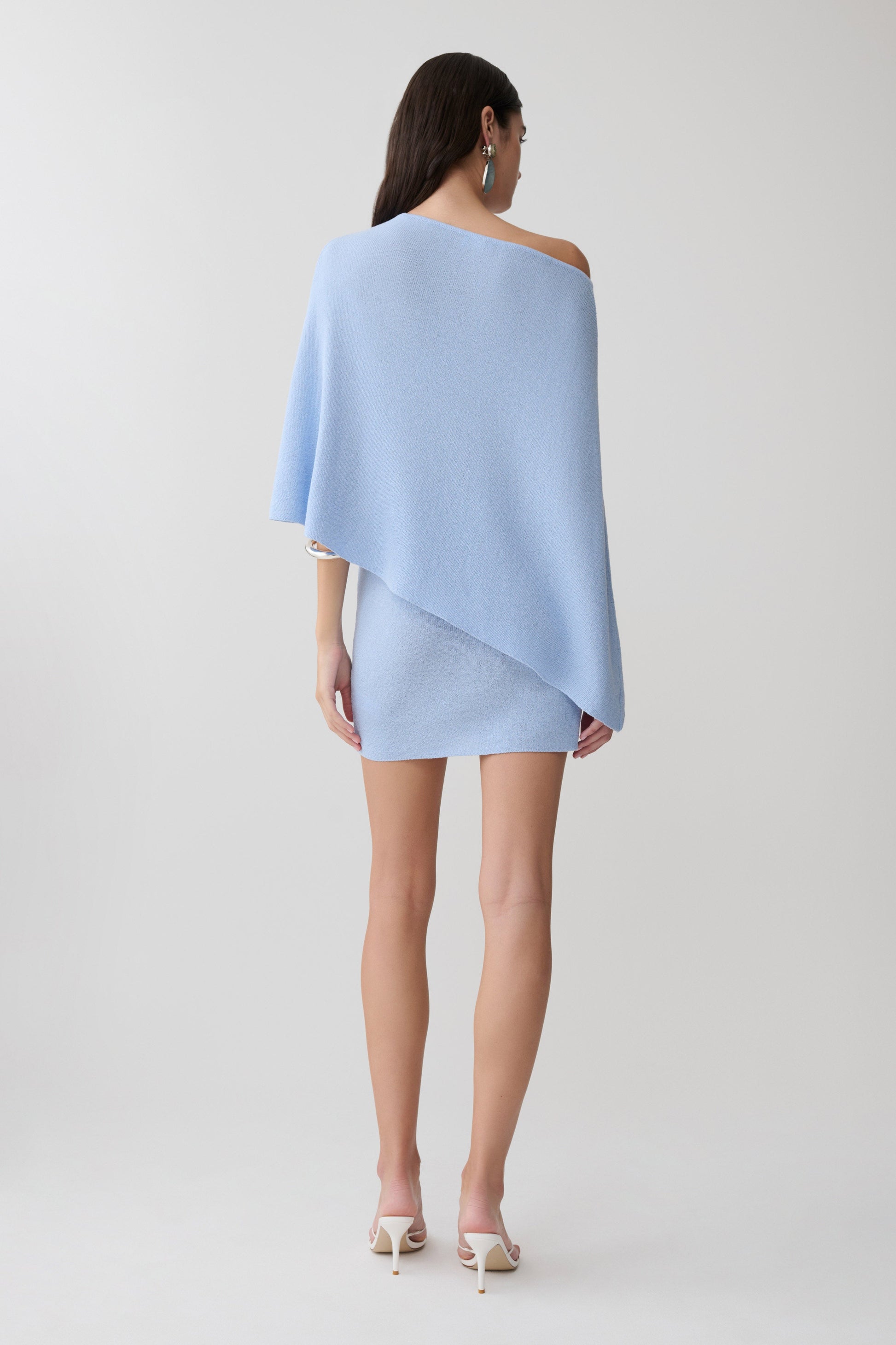 Loura Mid Rise Knit Mini Skirt - Cornflower Blue #2