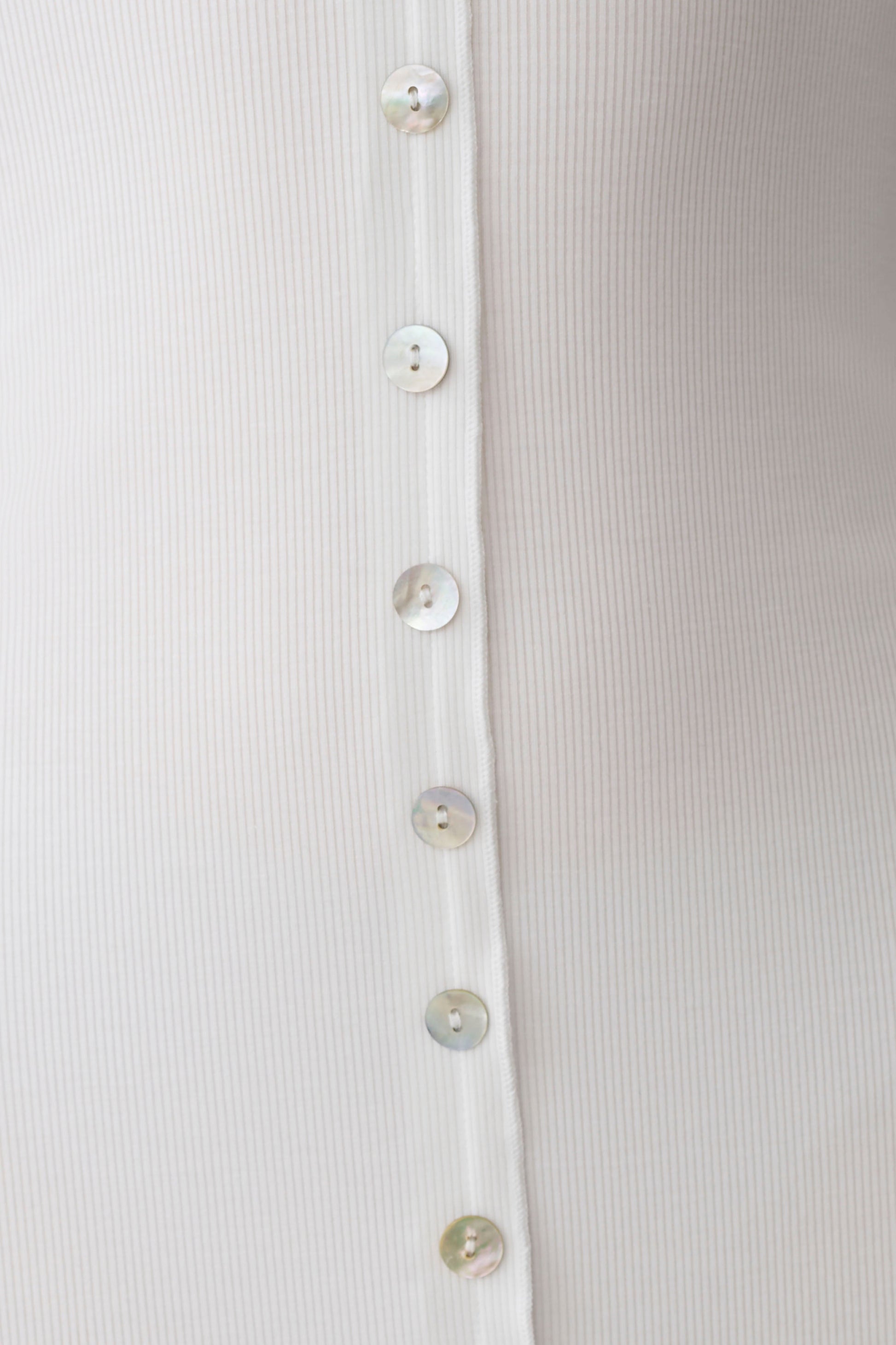 Tanya Buttoned Long Sleeve Maxi Dress - White #7