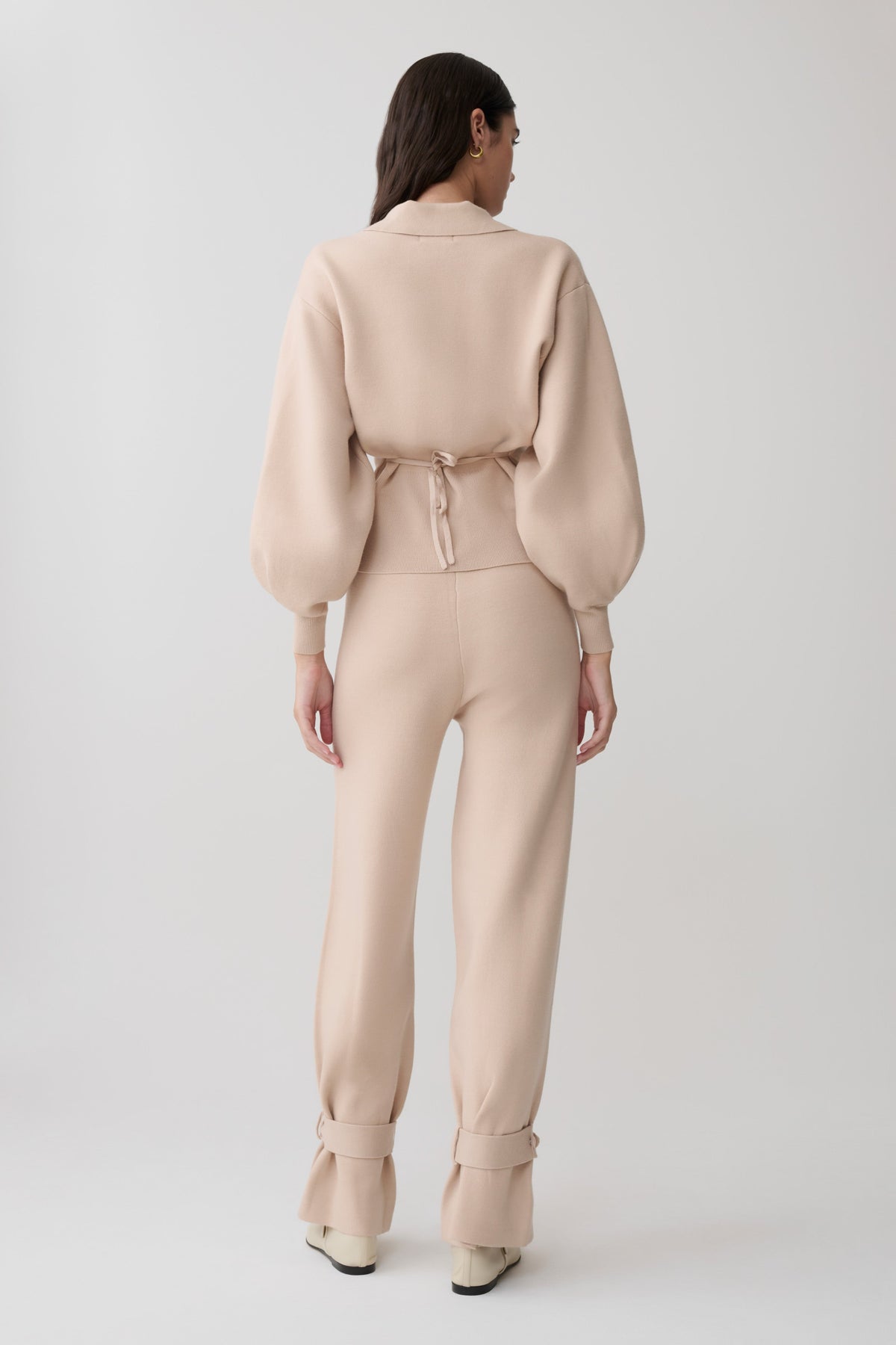 Blaine Knit Blouson Sleeve Cardigan - Oat Marle #6
