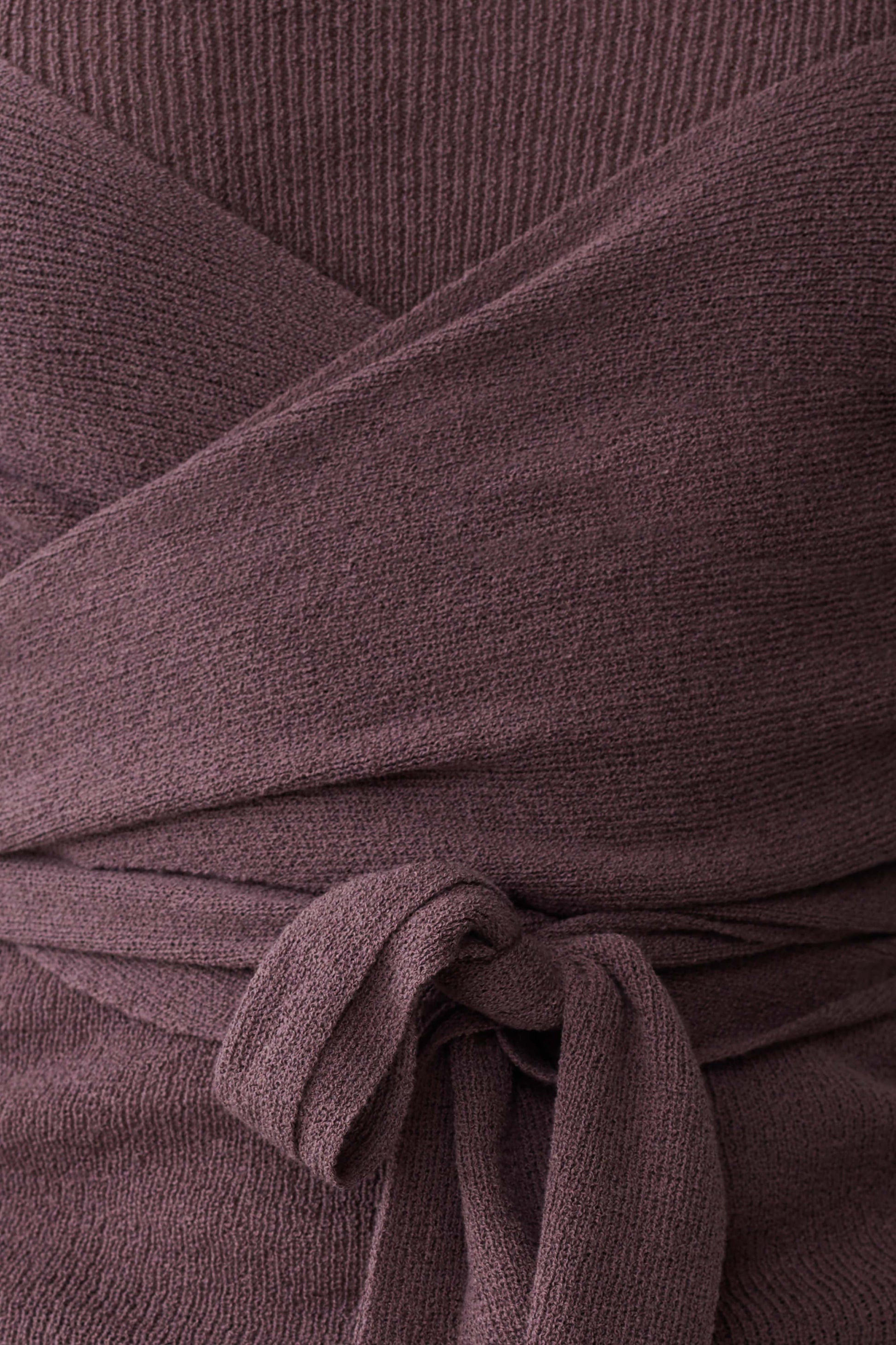 Lawson Wrap Knit Long Sleeve Top - Peppercorn #7