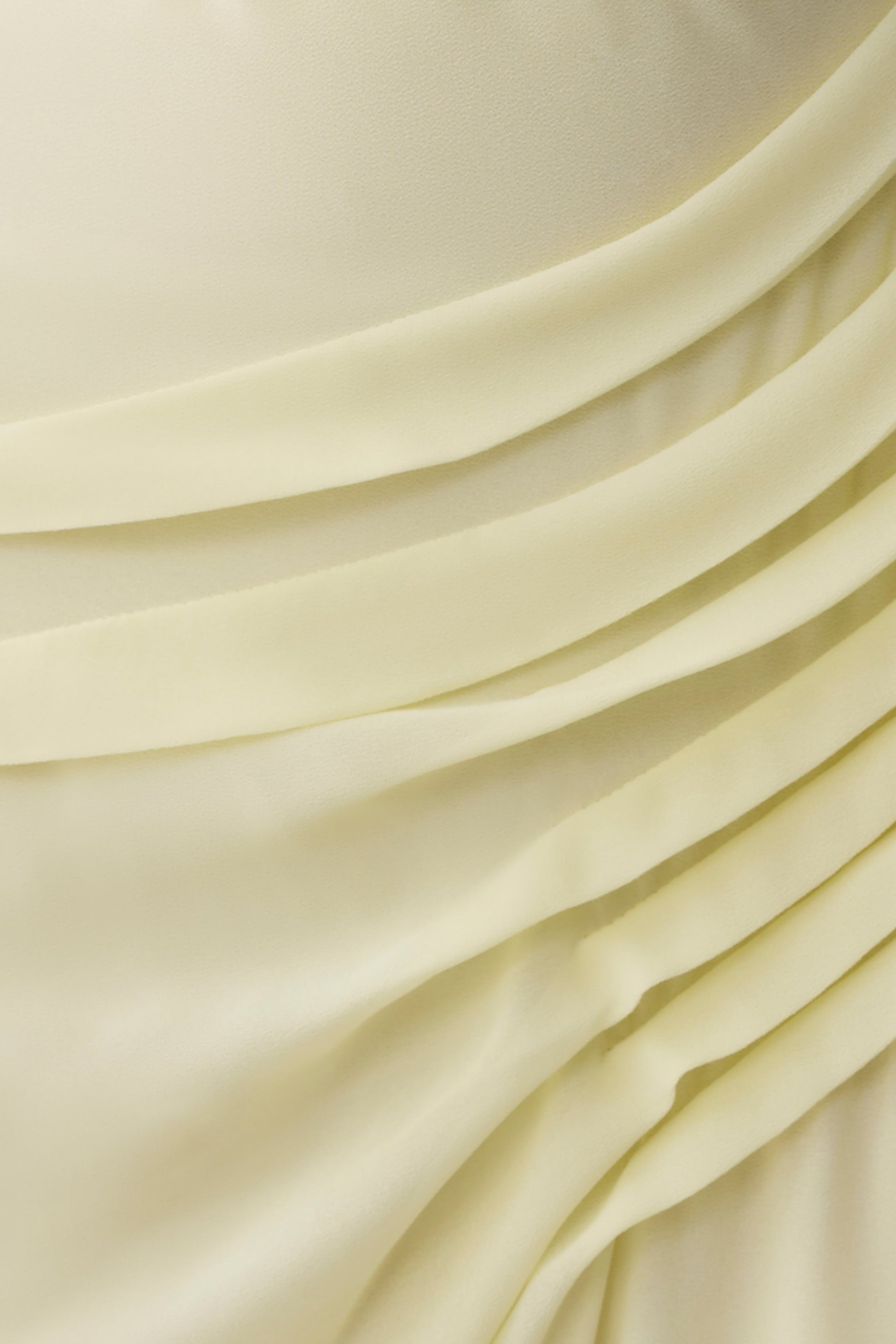 Oria Chiffon Maxi Dress - Pastel Lemon #4