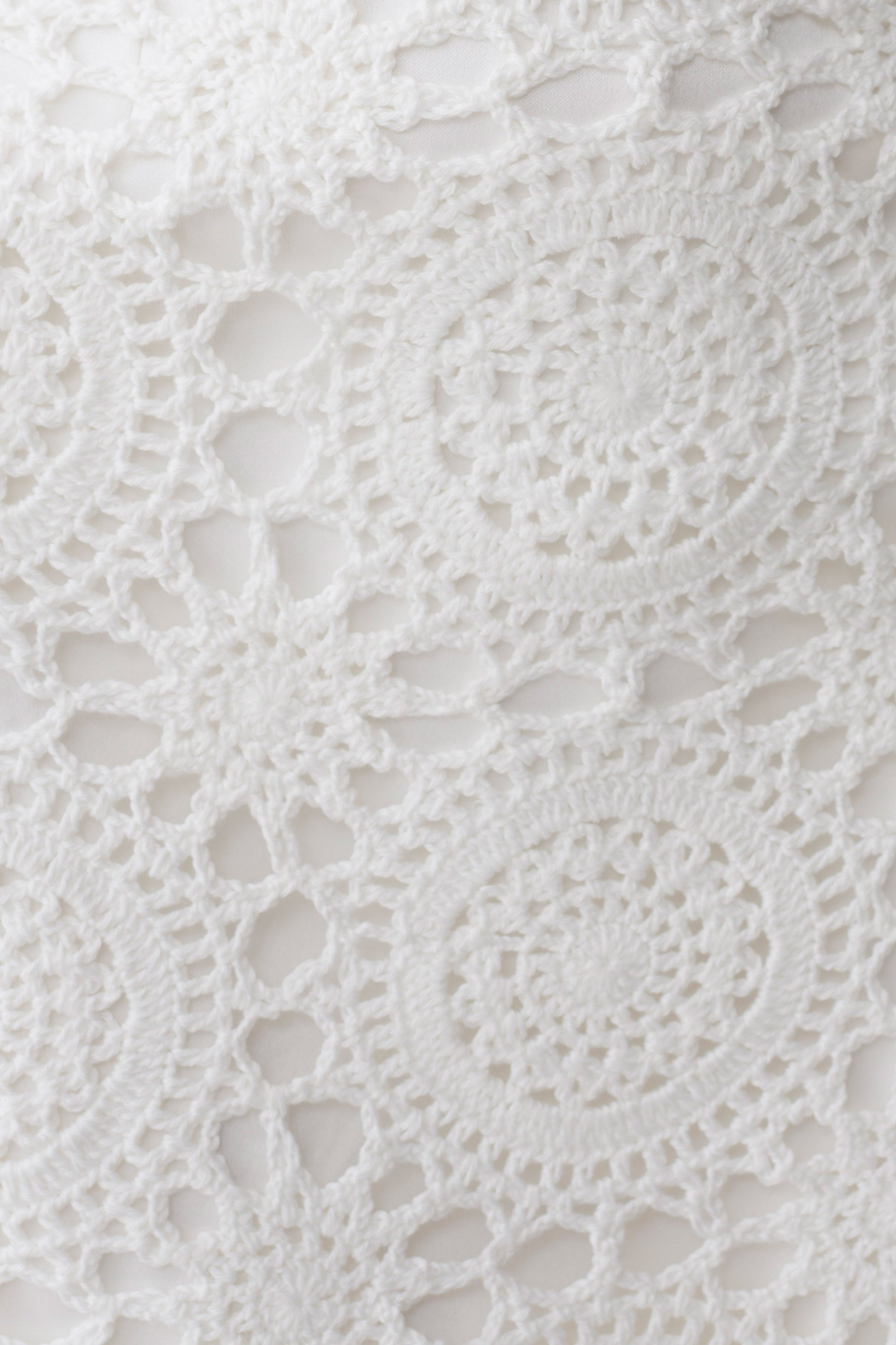 Stasia Strapless Crochet Mini Dress - White #7