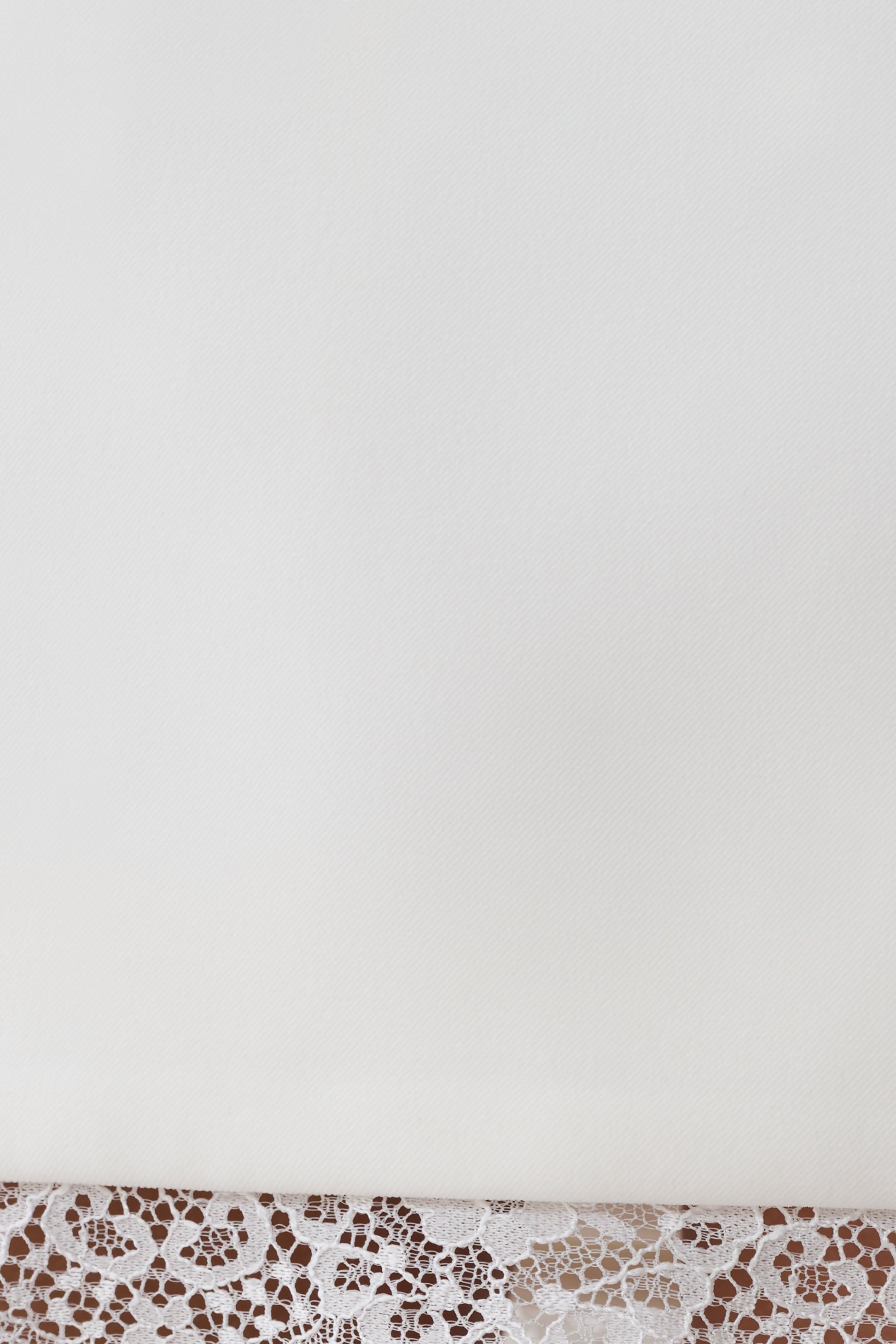 Ariella Suiting Mini Skirt With Lace - White #9