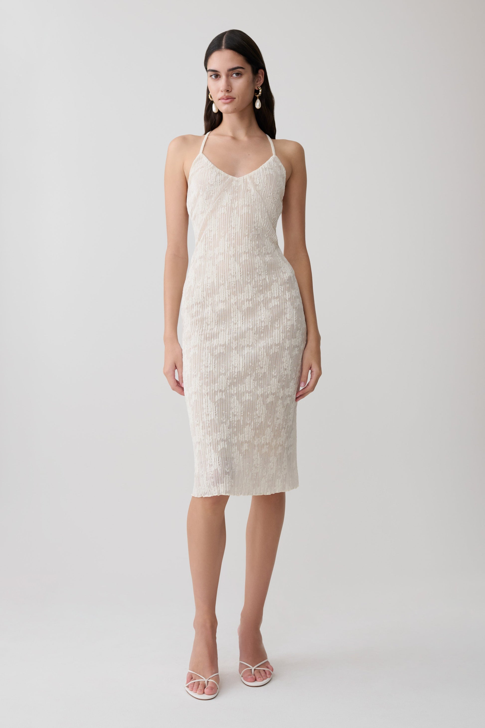 Ambrose Lace Midi Dress - Ivory #5