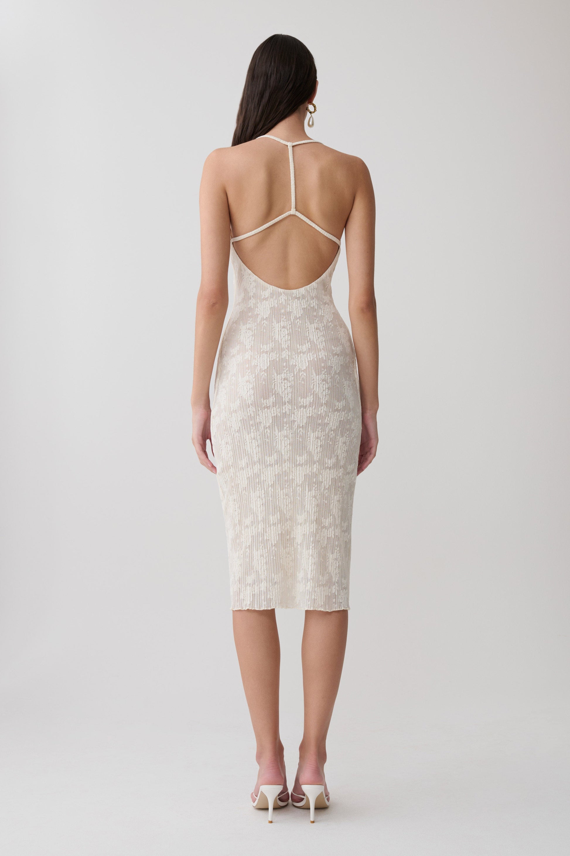 Ambrose Lace Midi Dress - Ivory #4