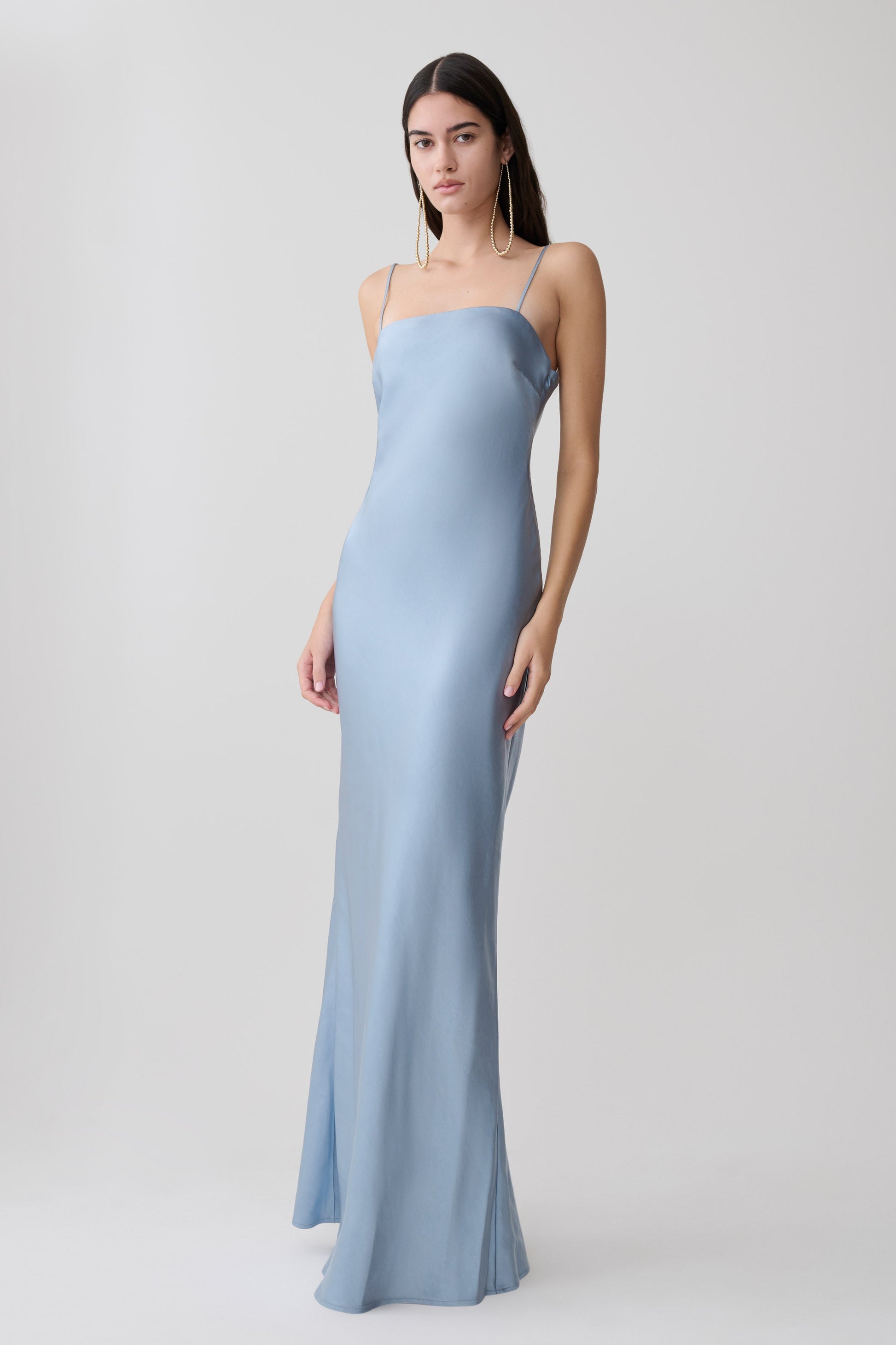 Martinne Chiffon Overlay Maxi Dress - Arctic Blue #4