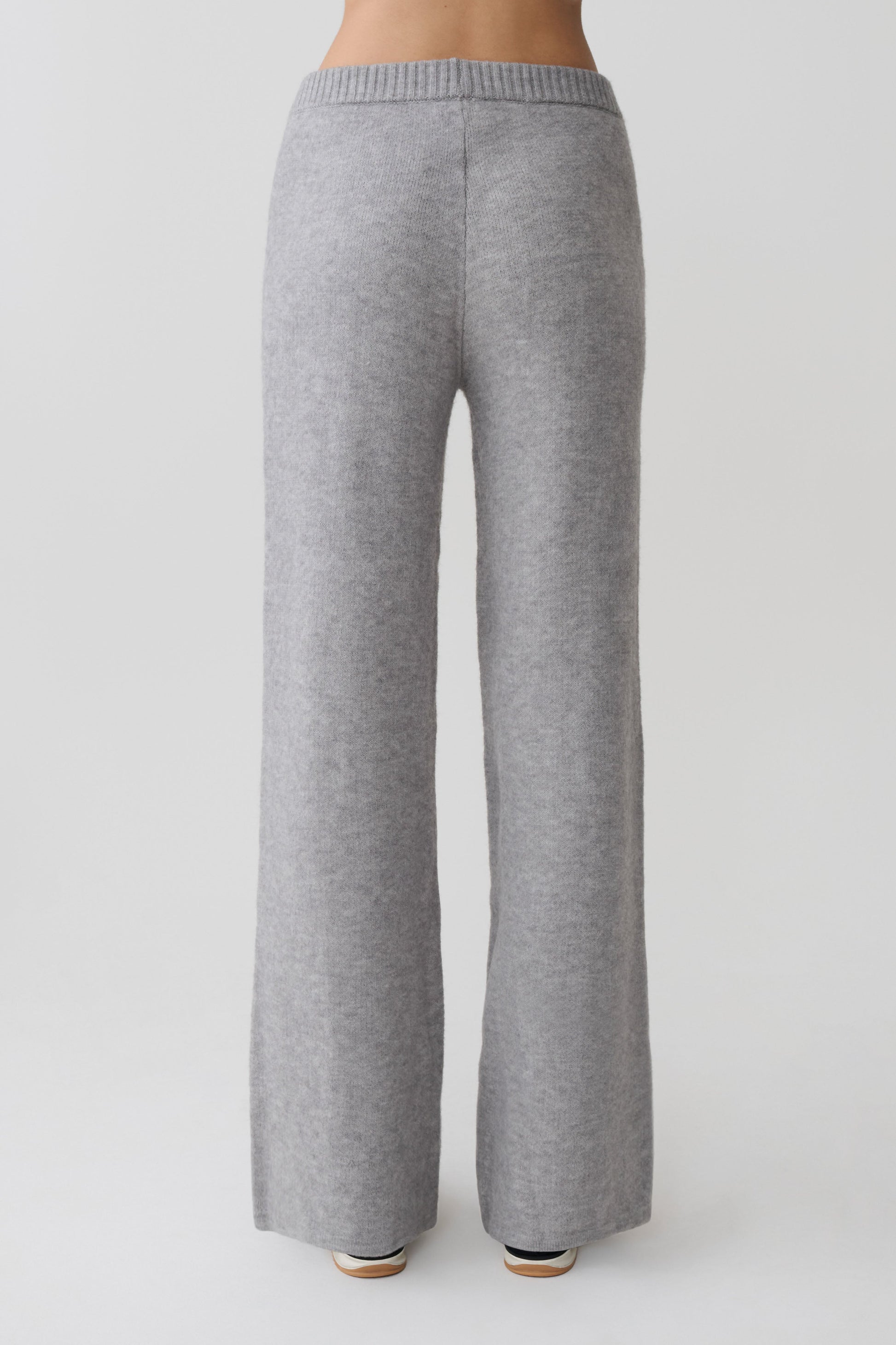 Evan Knit Wide Leg Pants - Grey Marle #5