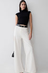 Shae Wide Leg Denim Jeans - White