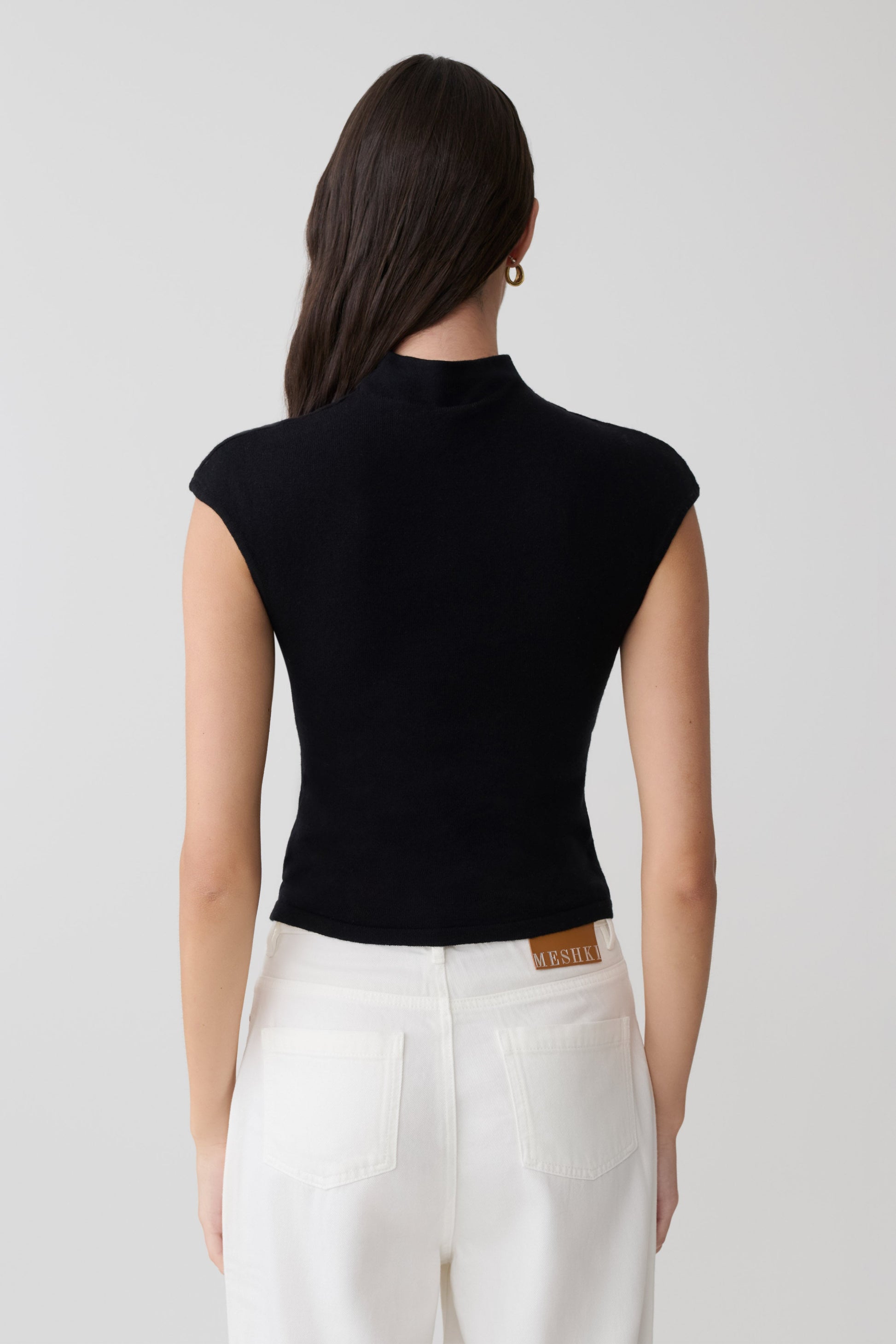 Sonny Short Sleeve Knit Top - Black #2