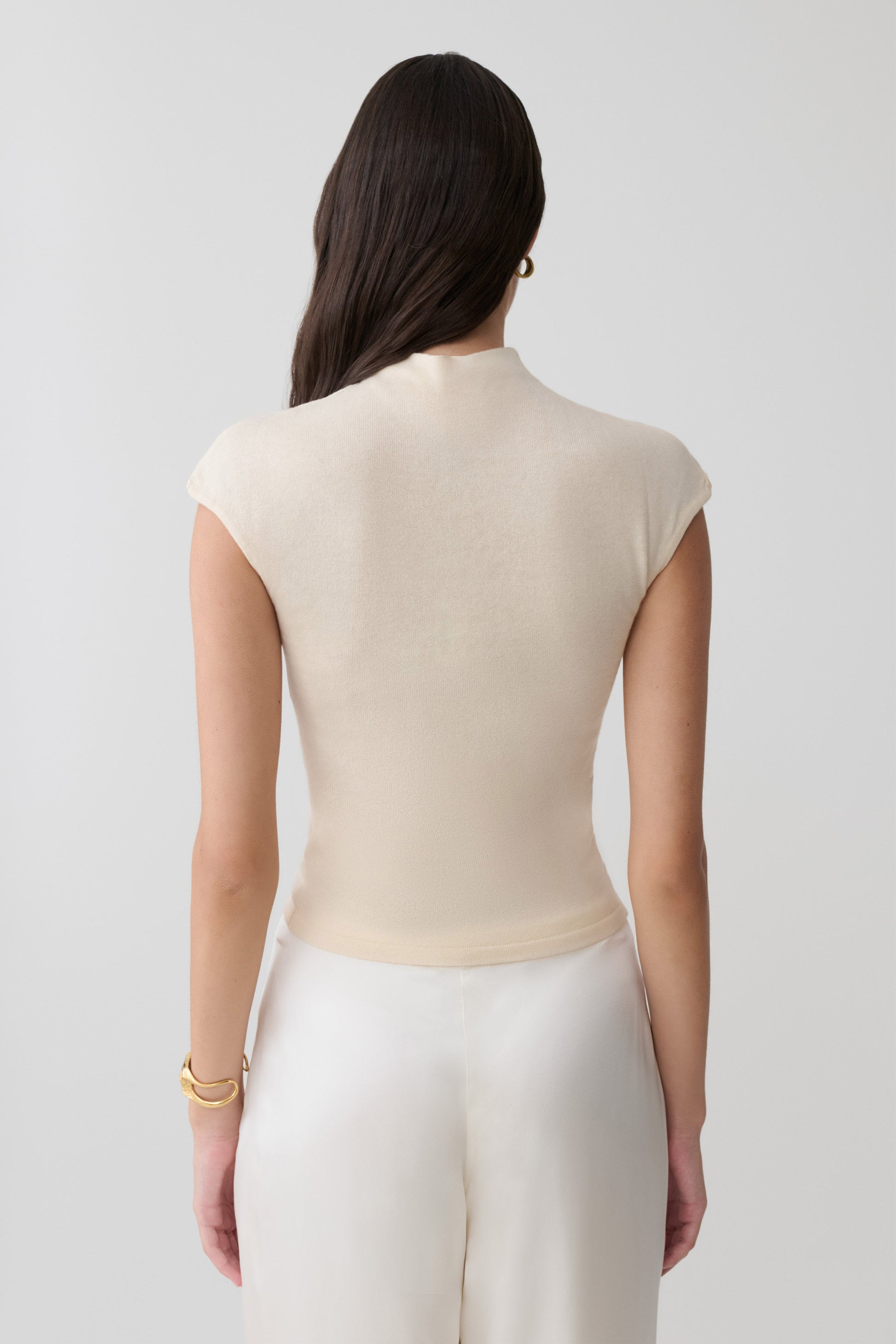 Sonny Short Sleeve Knit Top - Cream #3