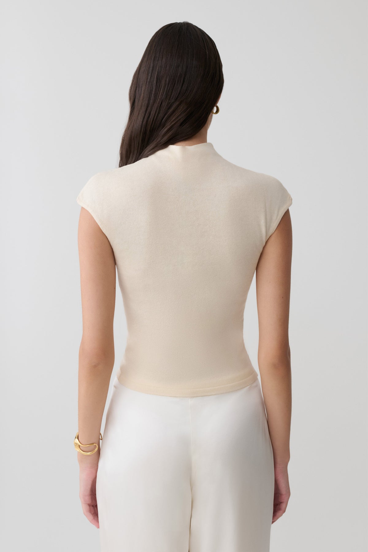 Sonny Short Sleeve Knit Top - Cream #3