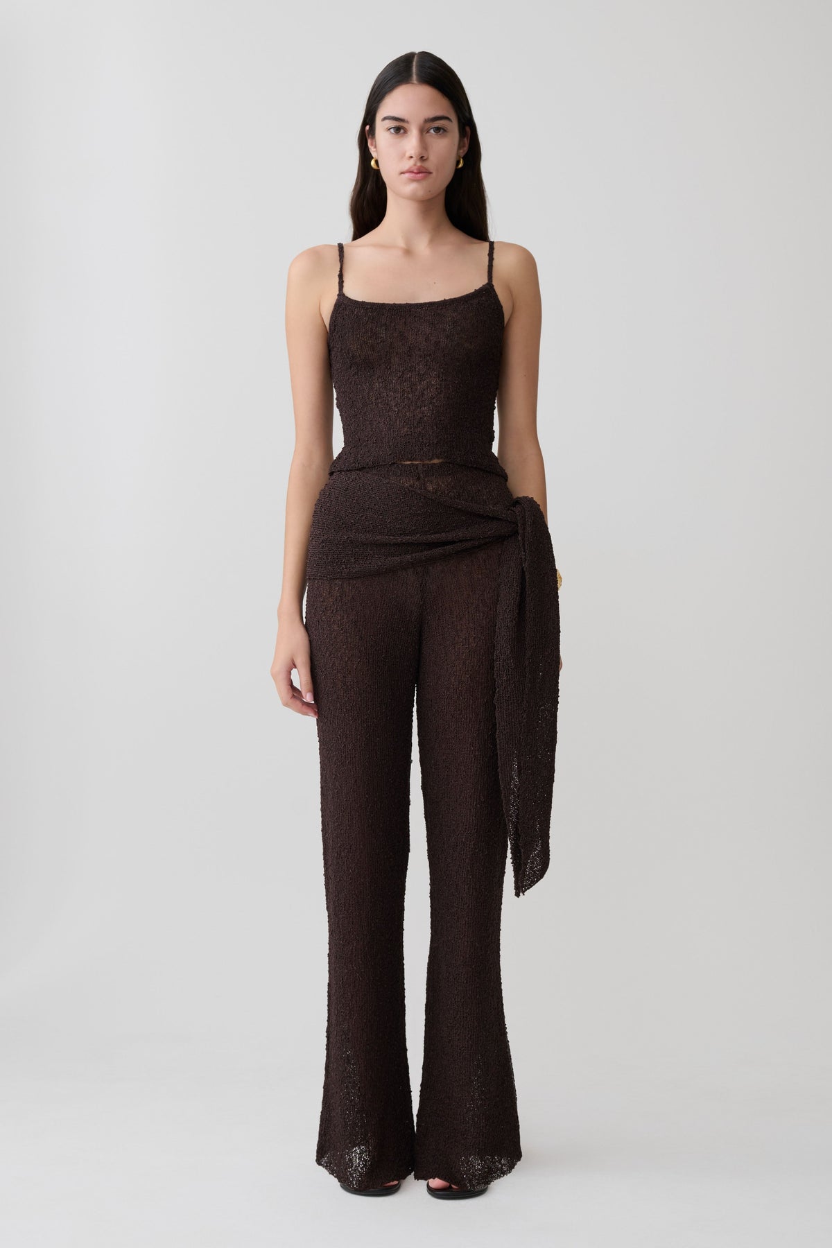 Mattais Boucle Knit Top - Dark Chocolate #6