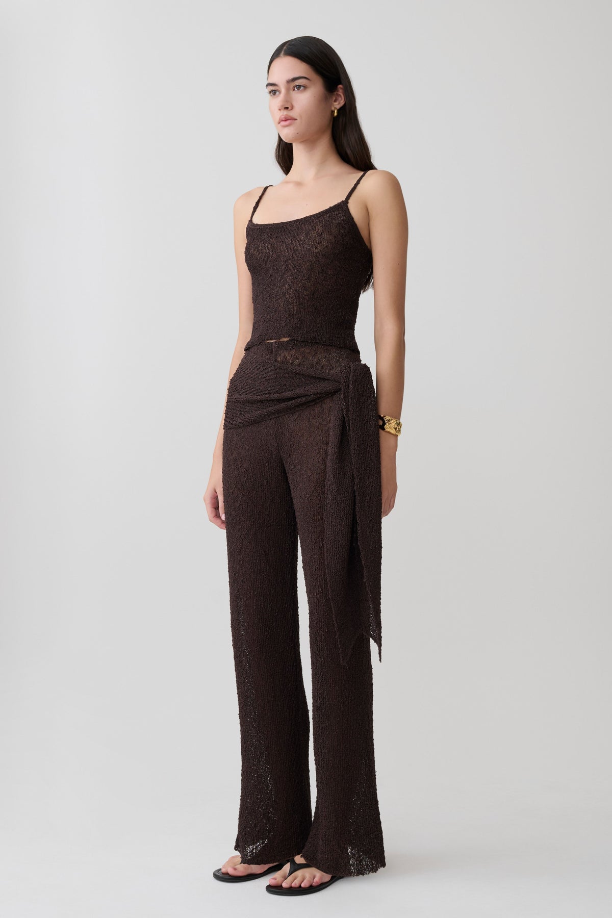Mattais Boucle Knit Pants - Dark Chocolate #5