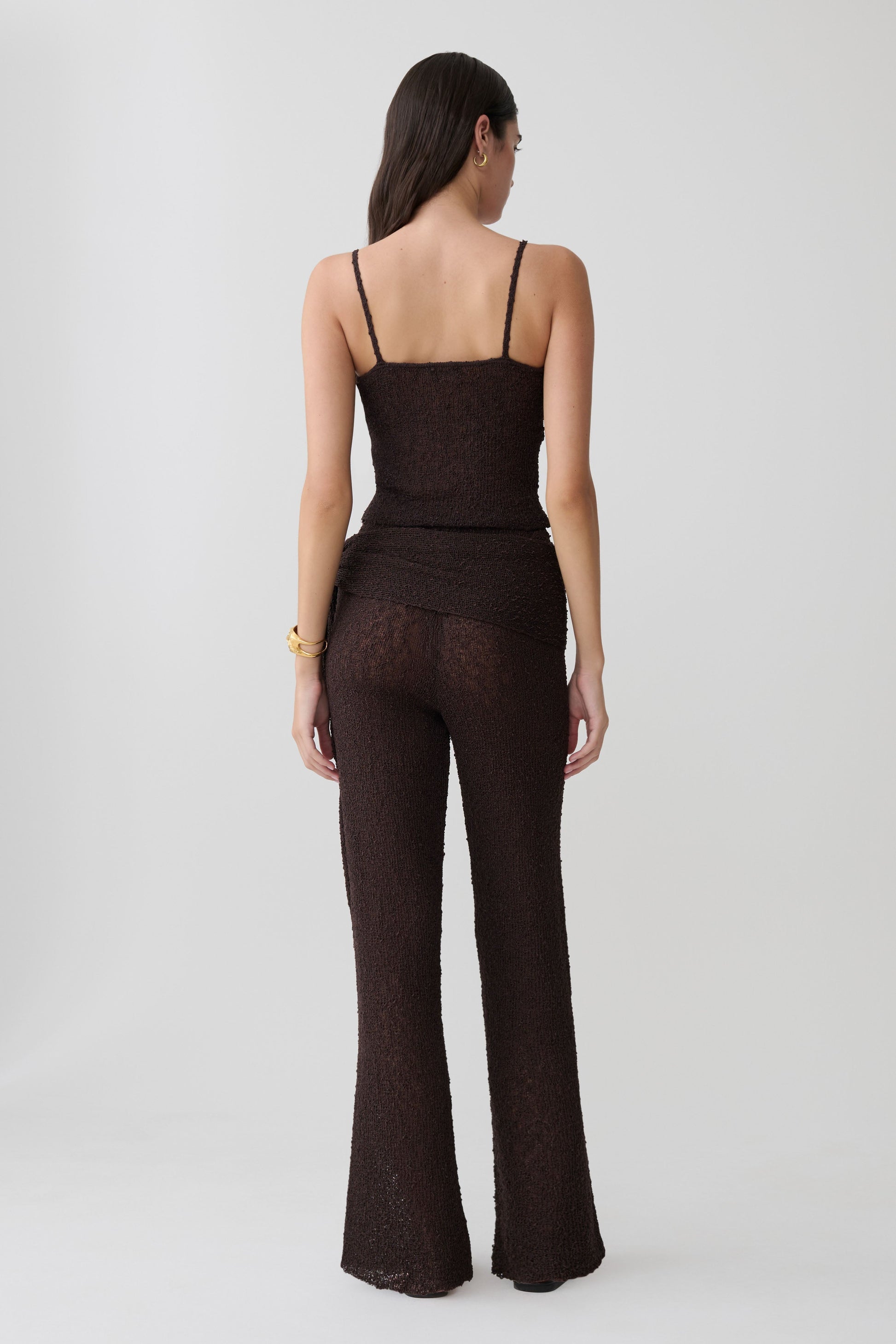 Mattais Boucle Knit Pants - Dark Chocolate #2