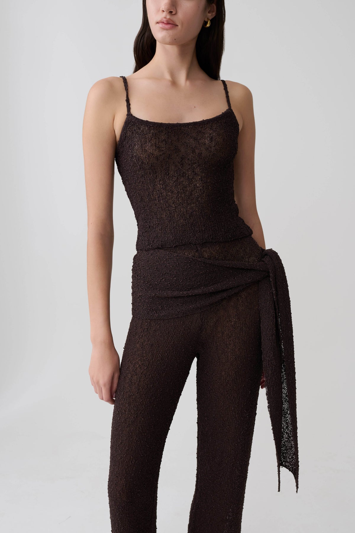 Mattais Boucle Knit Top - Dark Chocolate #4
