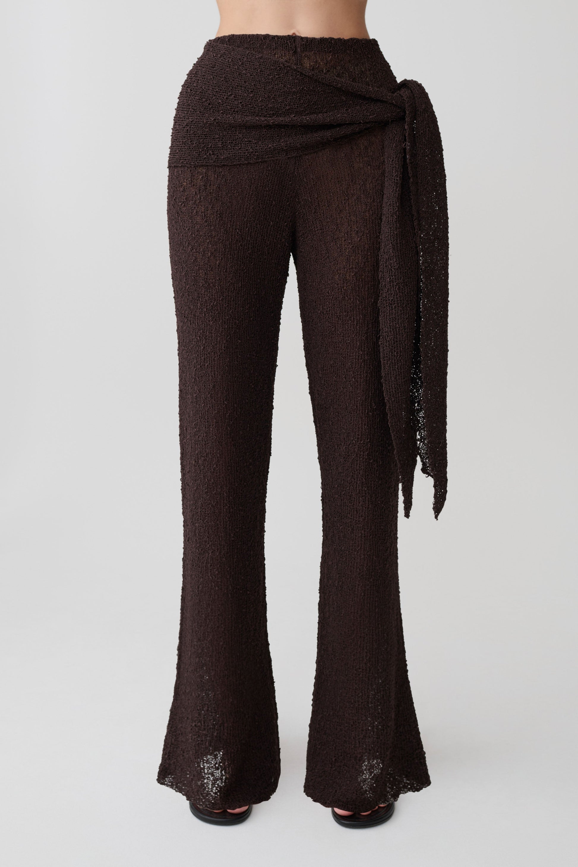 Mattais Boucle Knit Pants - Dark Chocolate #8