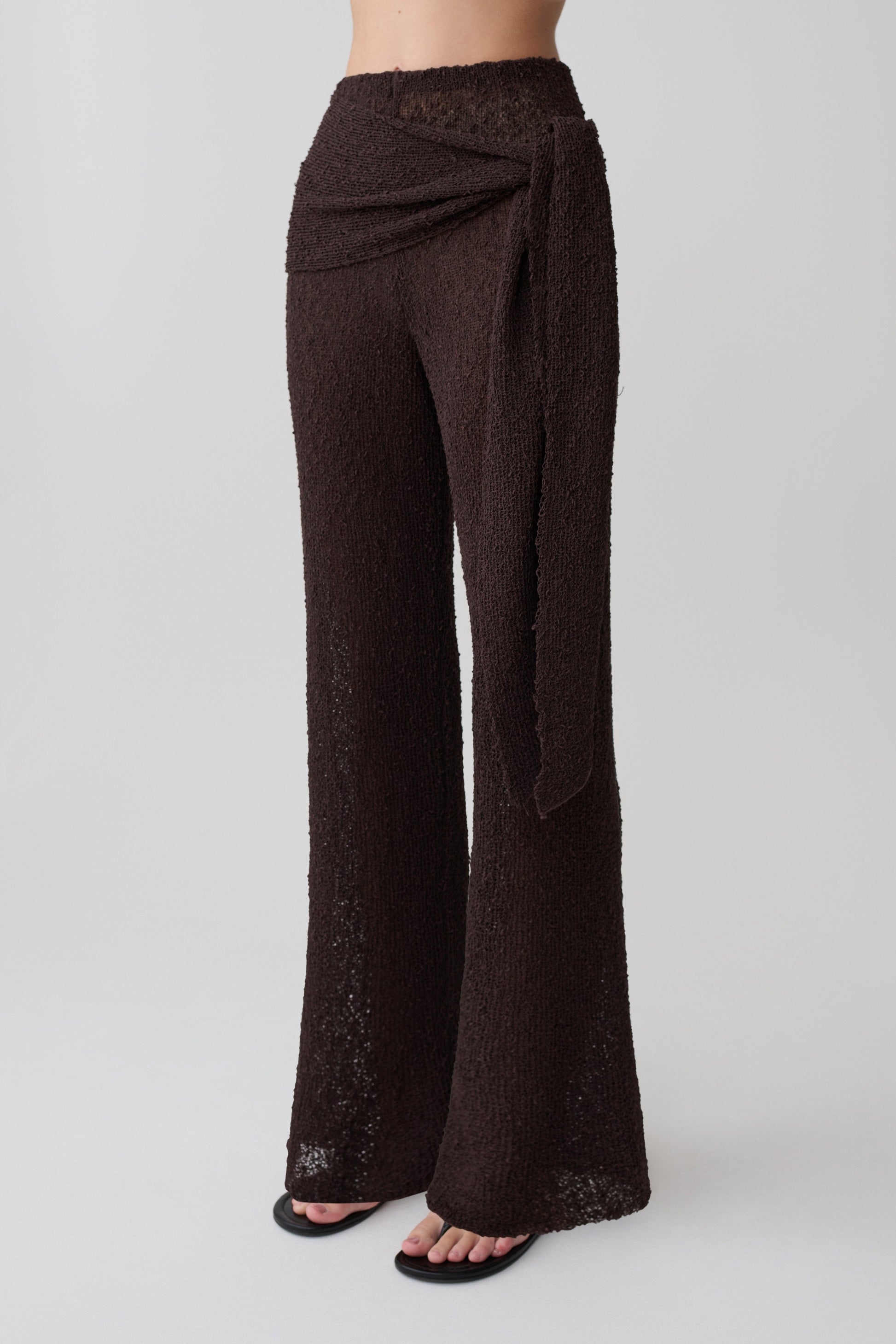 Mattais Boucle Knit Pants - Dark Chocolate #6