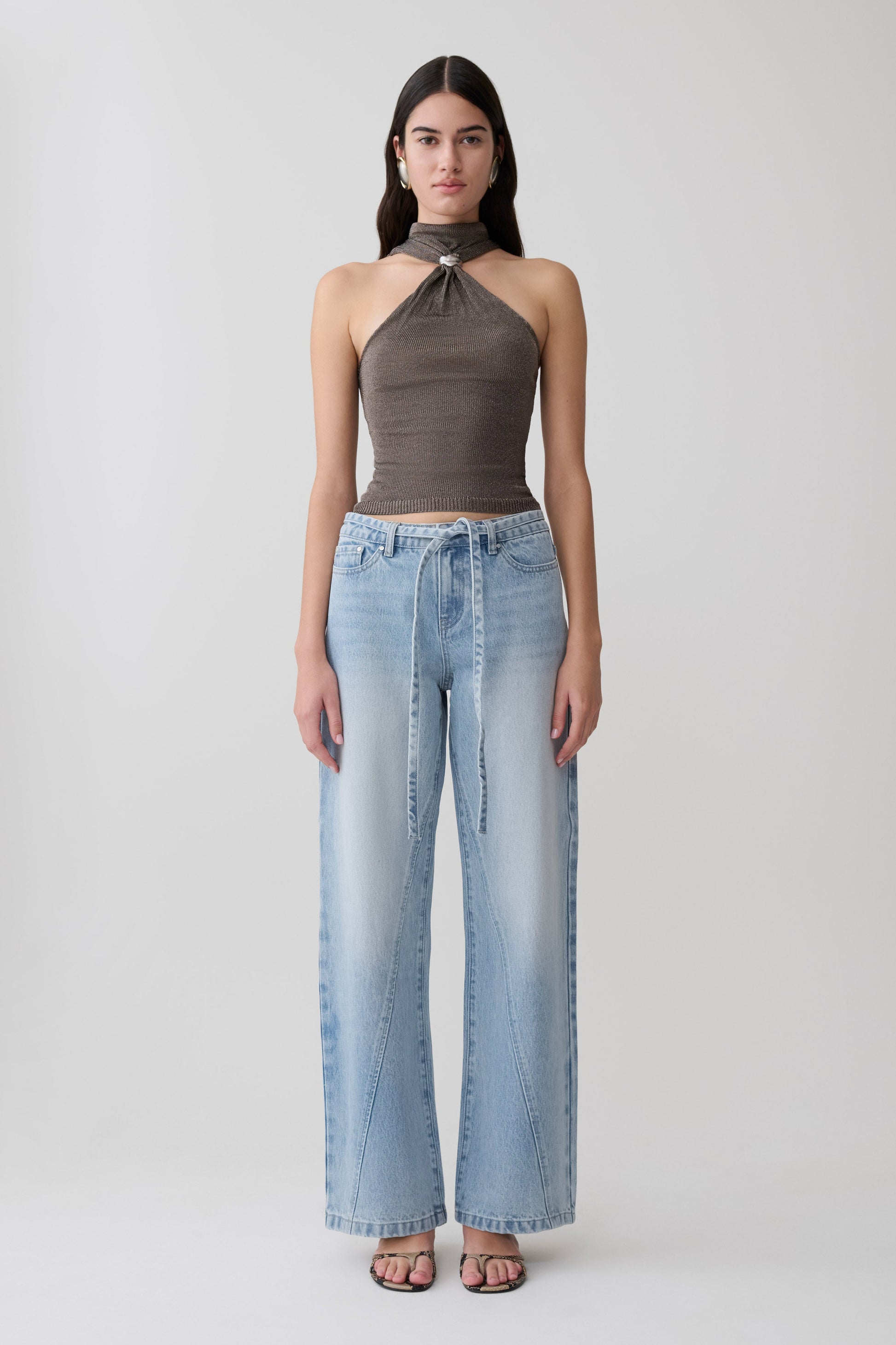 Nikki Lurex Top With Hardware - Gunmetal #5