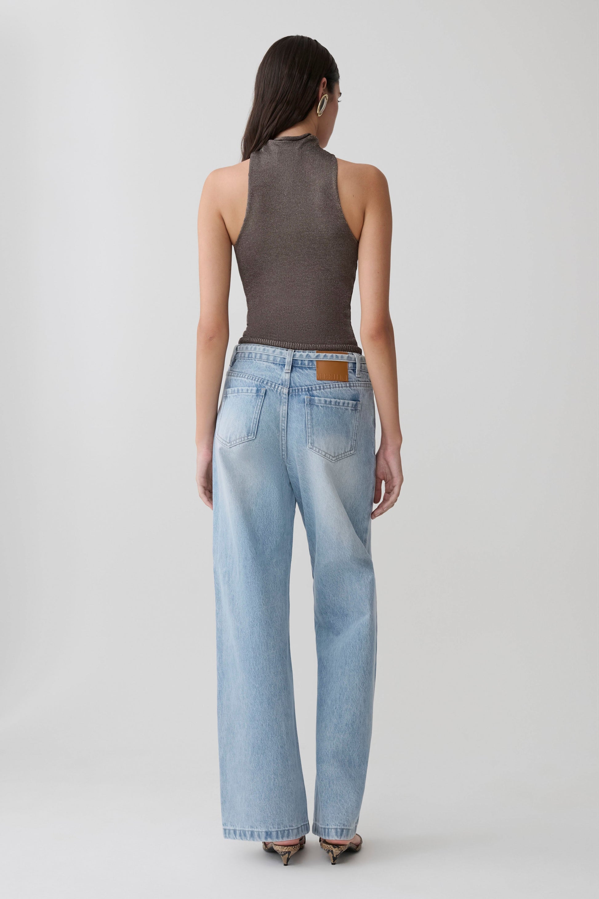 Nikki Lurex Top With Hardware - Gunmetal #6
