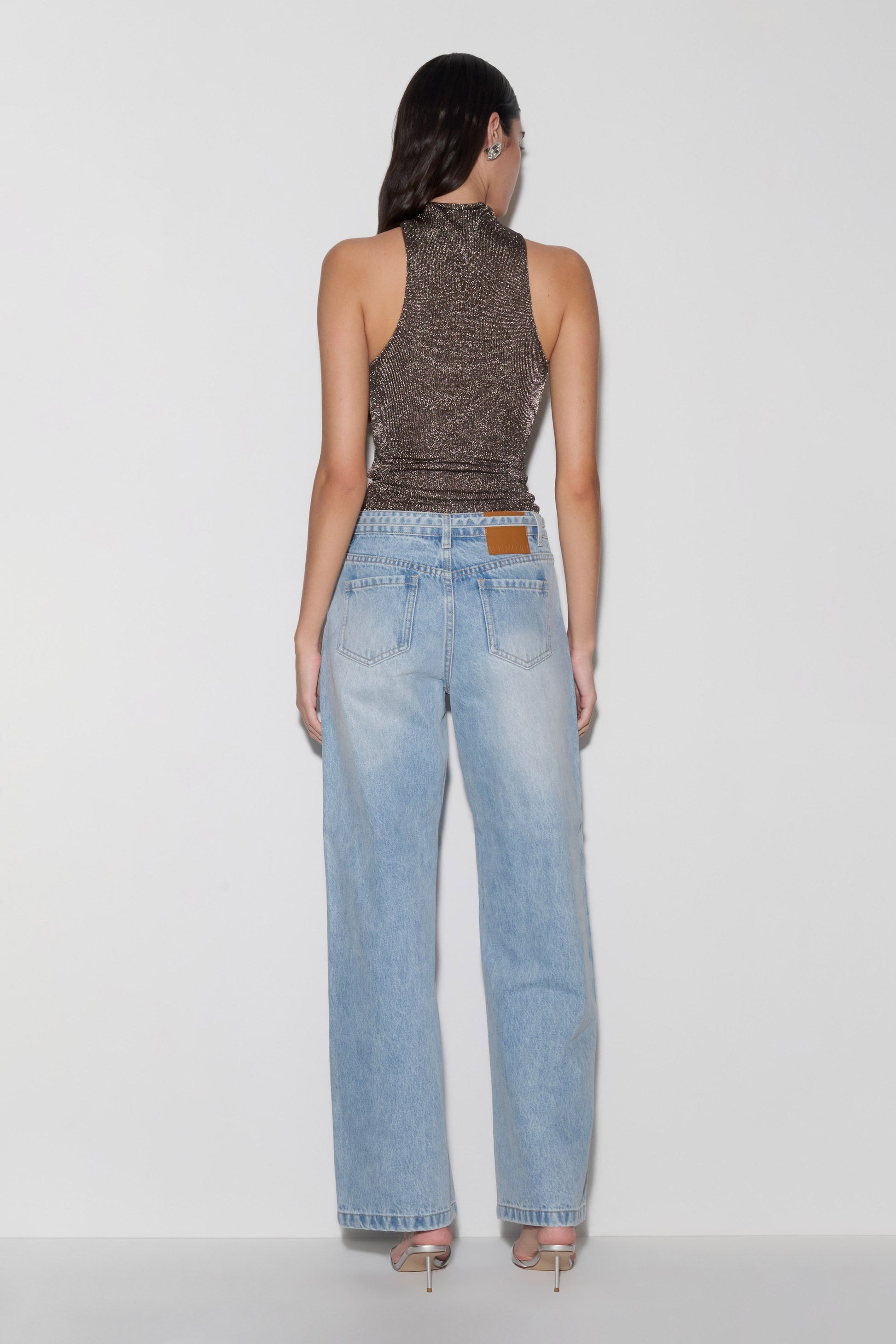 Nikki Lurex Top With Hardware - Gunmetal #2
