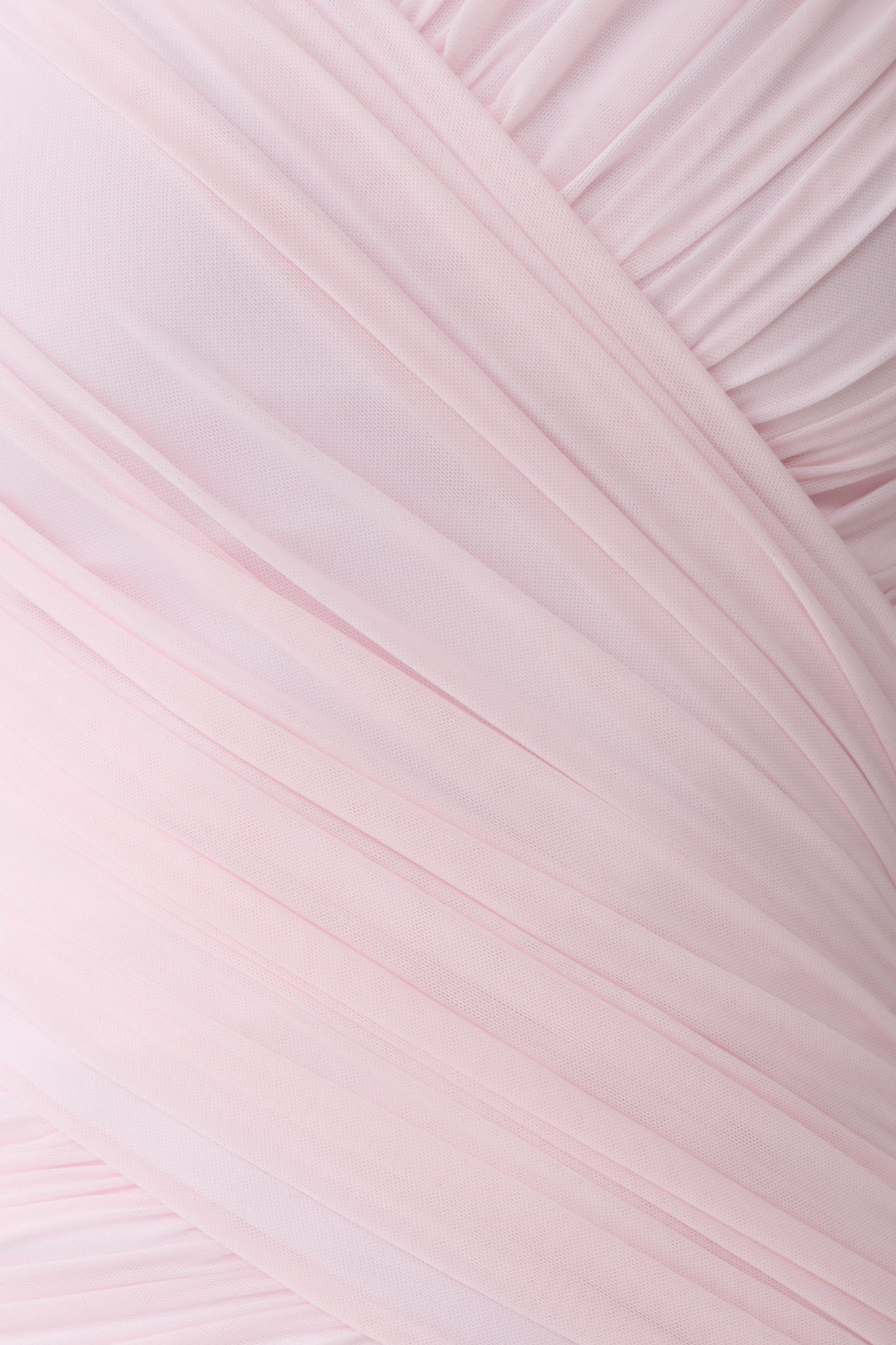 Monet Strapless Ruched Mesh Maxi Dress - Ballet Pink